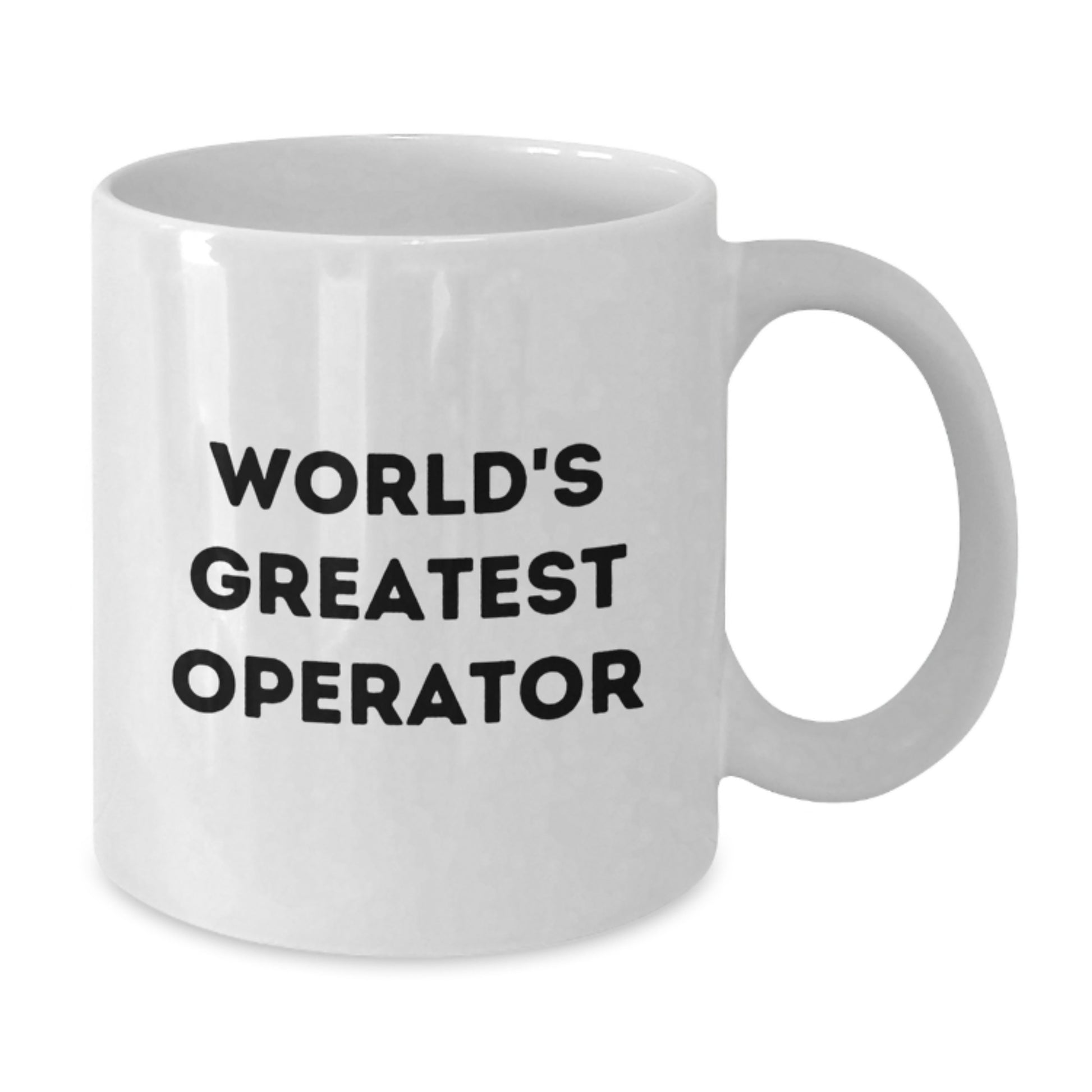 Funny Operator Gifts, White Coffee Mugs with 'World's Greatest Operator' Quote, Christmas Unique Presents for Men Friends Family Coworkers - Additional