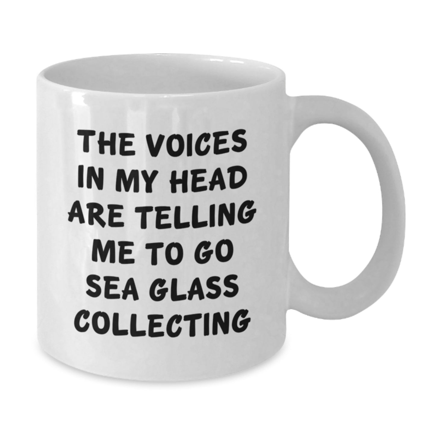 Funny Sea Glass Collecting Gifts for Friends White Coffee Mug, Inspirational Quote for Graduation Unique Gifts from Men to Women - Additional