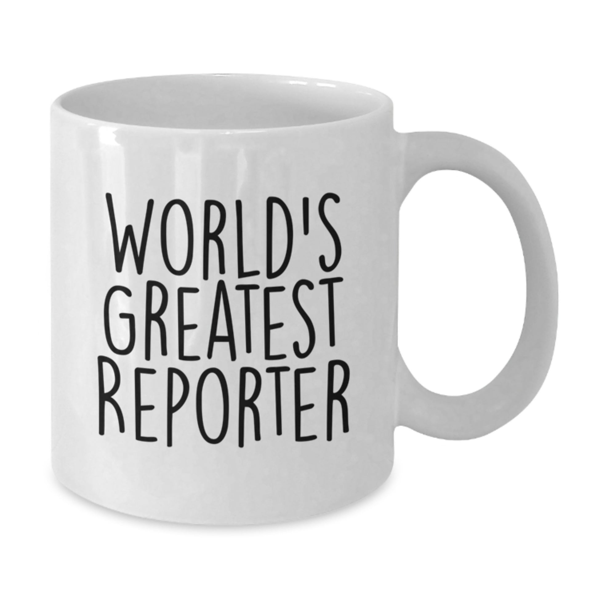 Funny Reporter Gifts, World's Greatest Reporter White Coffee Mug, Birthday Presents from Friends to Reporter - Additional