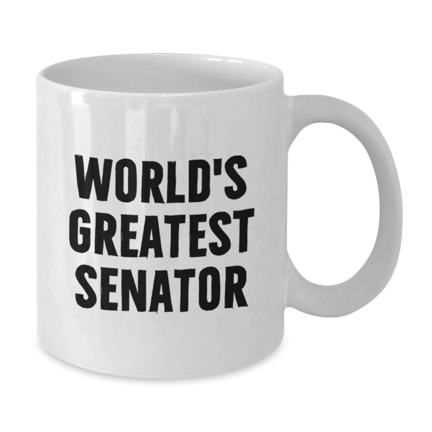 Funny Senator Gifts for Men - World's Greatest Senator White Coffee Mug, Unique Valentine's Gift from Friends or Family - Additional
