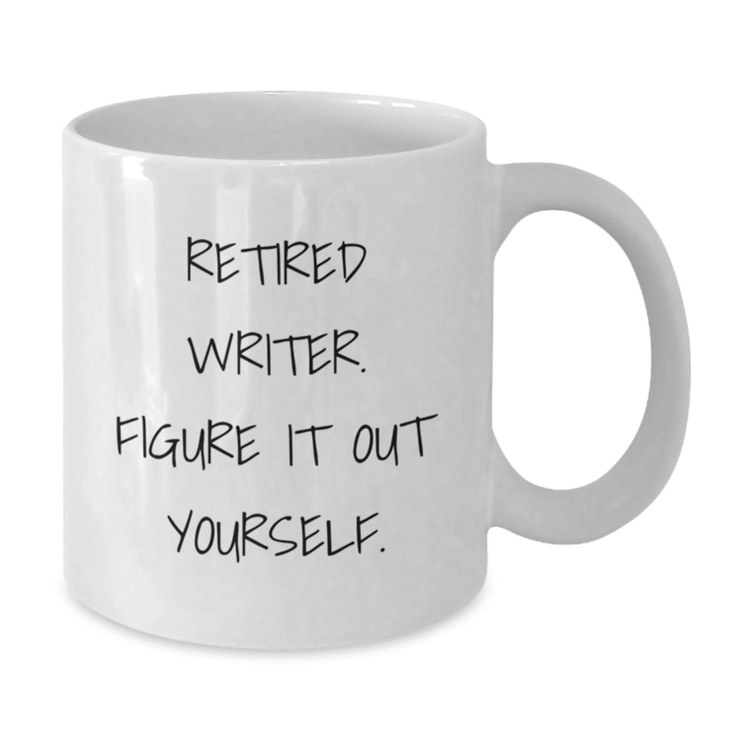Funny Writer Gifts from Friends for Graduation Unique White Coffee Mugs Retired Writer Figure It Out Yourself - Additional