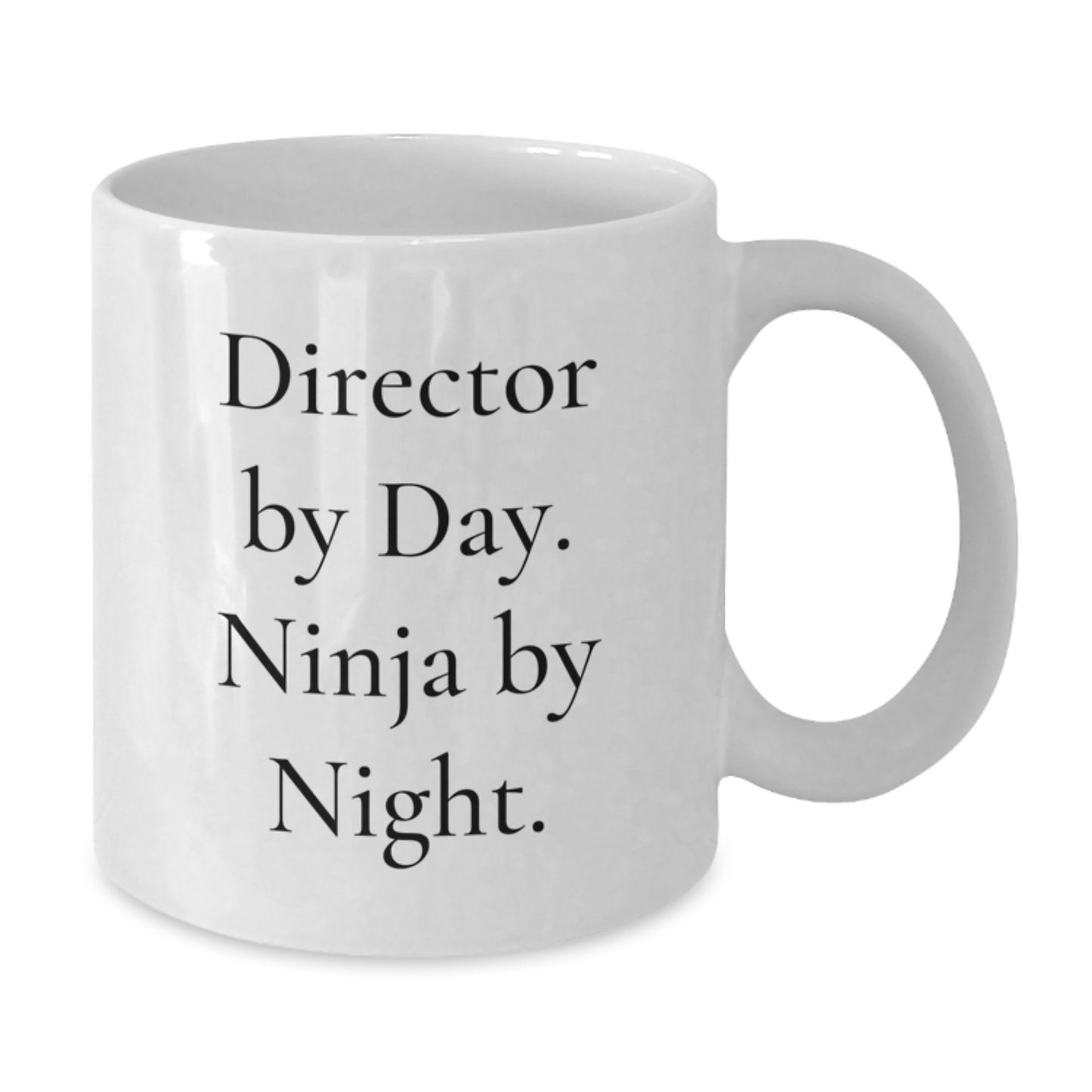 Funny Director Gifts, Inspirational White Coffee Mug - 'Director By Day. Ninja By Night.' - Gifts from Coworkers for Birthday - Additional
