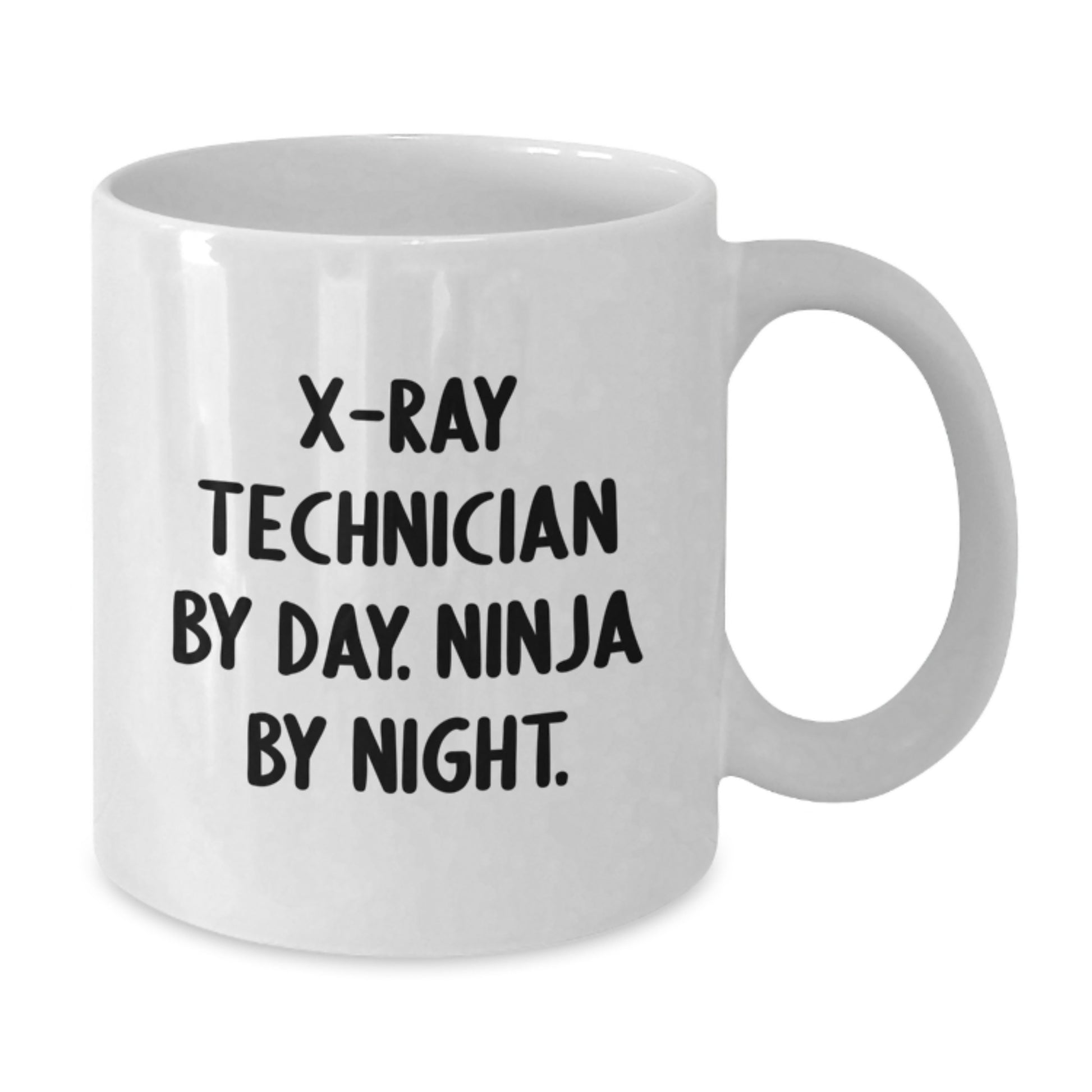 Funny X-Ray Technician Gifts by Day Ninja By Night White Coffee Mug for Mom - Additional