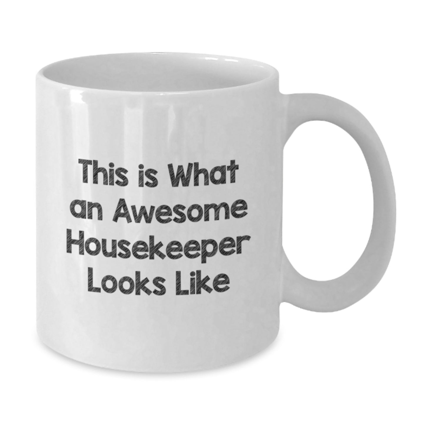 Funny Housekeeper Gifts from Men to Women - This Is What An Awesome Housekeeper Looks Like White Coffee Mug for Christmas Unique Gifts - Additional