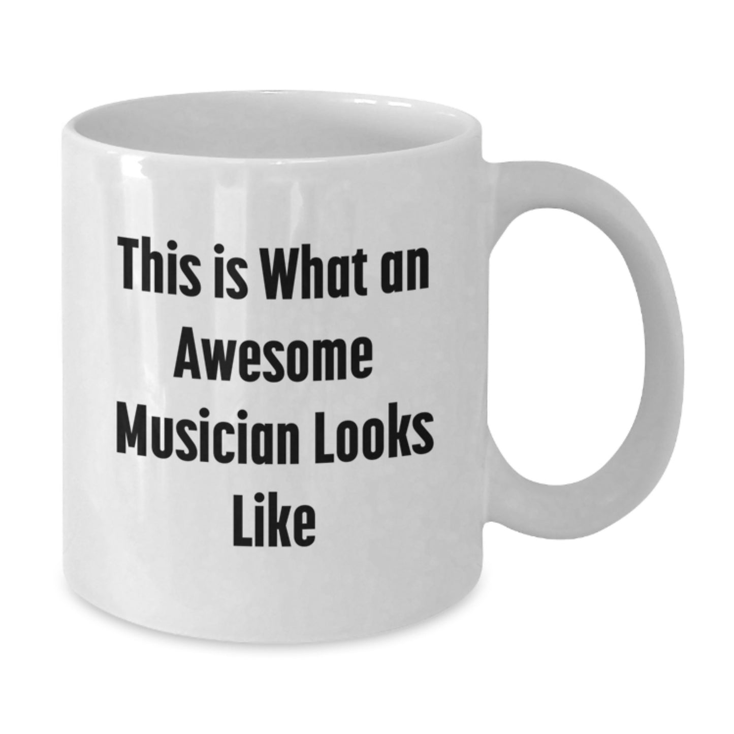 Funny Musician Gifts for Men - This Is What An Awesome Musician Looks Like White Coffee Mug, Christmas Unique Gifts from Friends - Additional