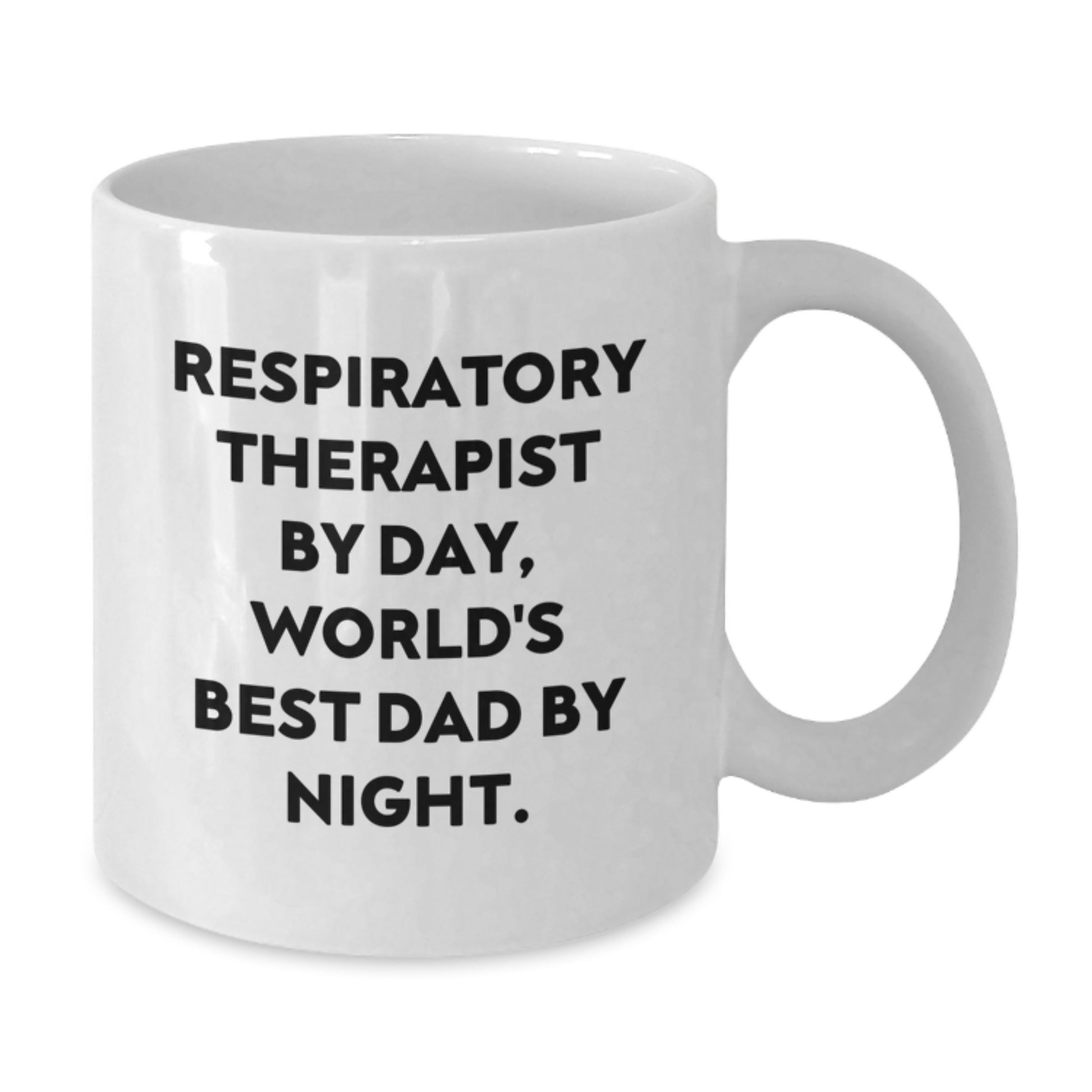 Respiratory Therapist Gifts from Family - Funny White Coffee Mug for Christmas Unique Gifts - Respiratory Therapist By Day Worlds Best Dad By Night Mug - Additional