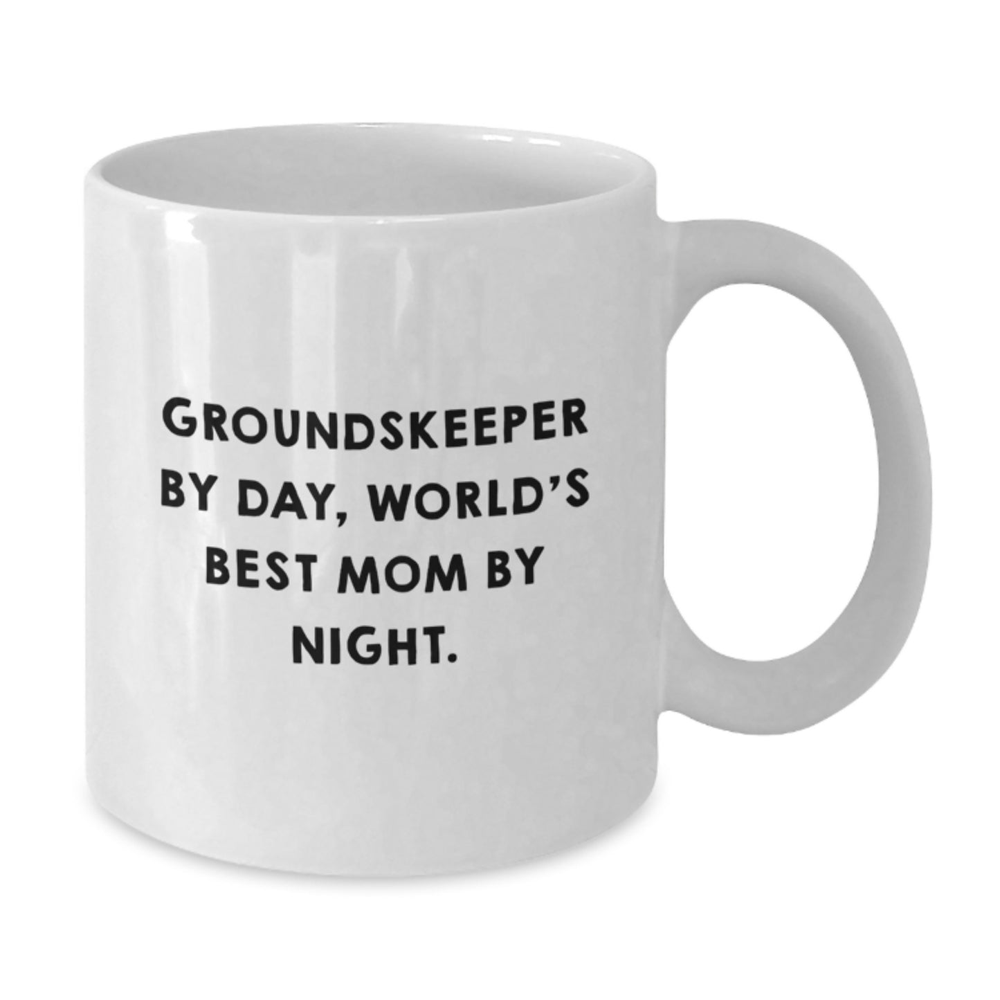 Funny groundskeeper Gifts from Family for groundskeeper By Day, World's Best Mom By Night White Coffee Mug Christmas Unique Gifts - Additional