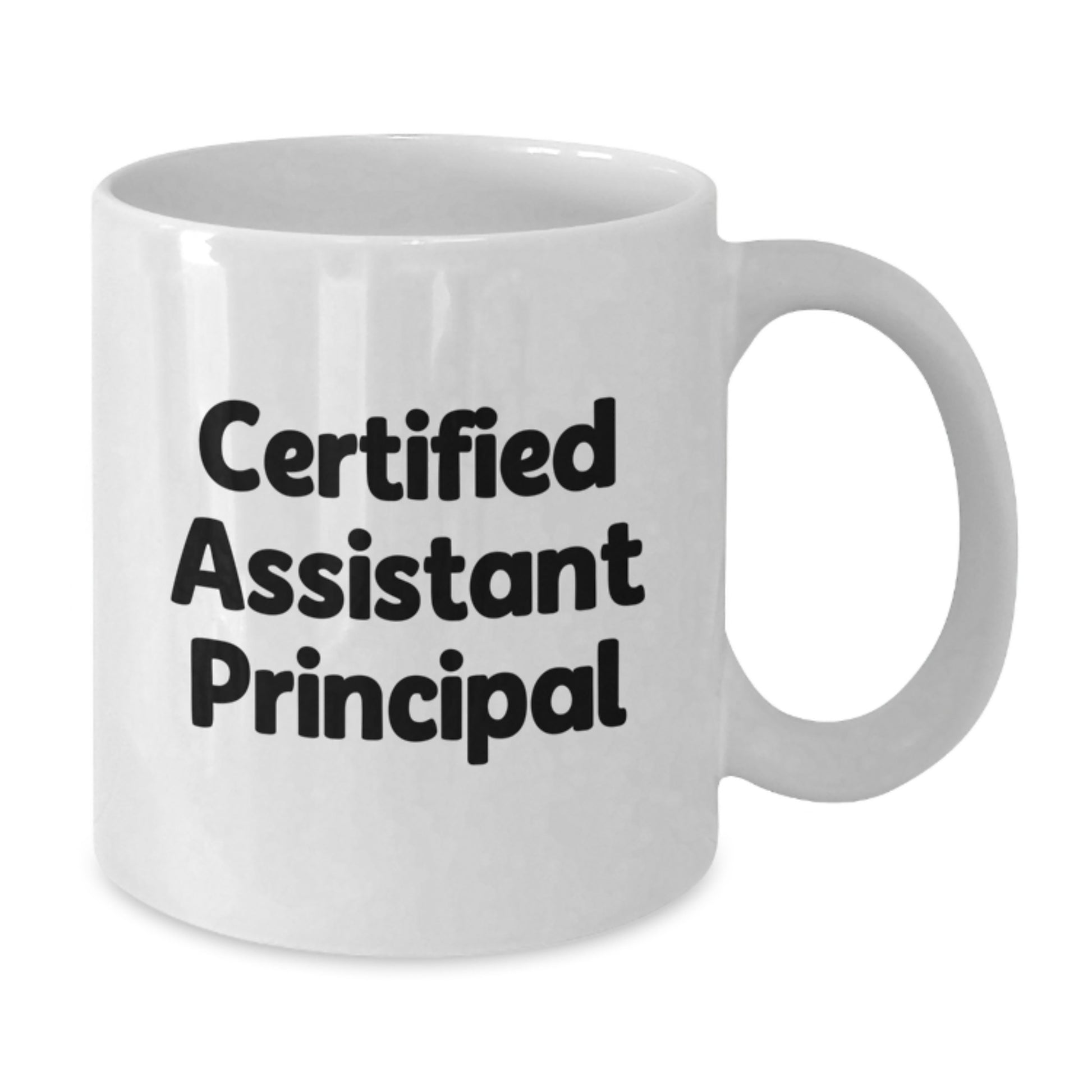 Funny Certified Assistant Principal Gifts for Men White Coffee Mug Christmas Unique Presents from Family - Additional