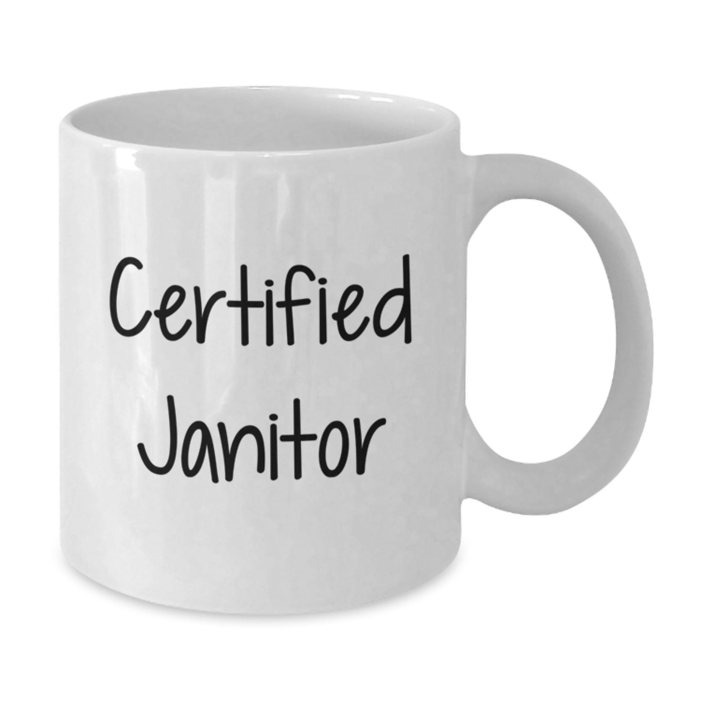 Funny Janitor Gifts for Birthday - White Coffee Mug - 'I'd rather be cleaning up after you' - Additional