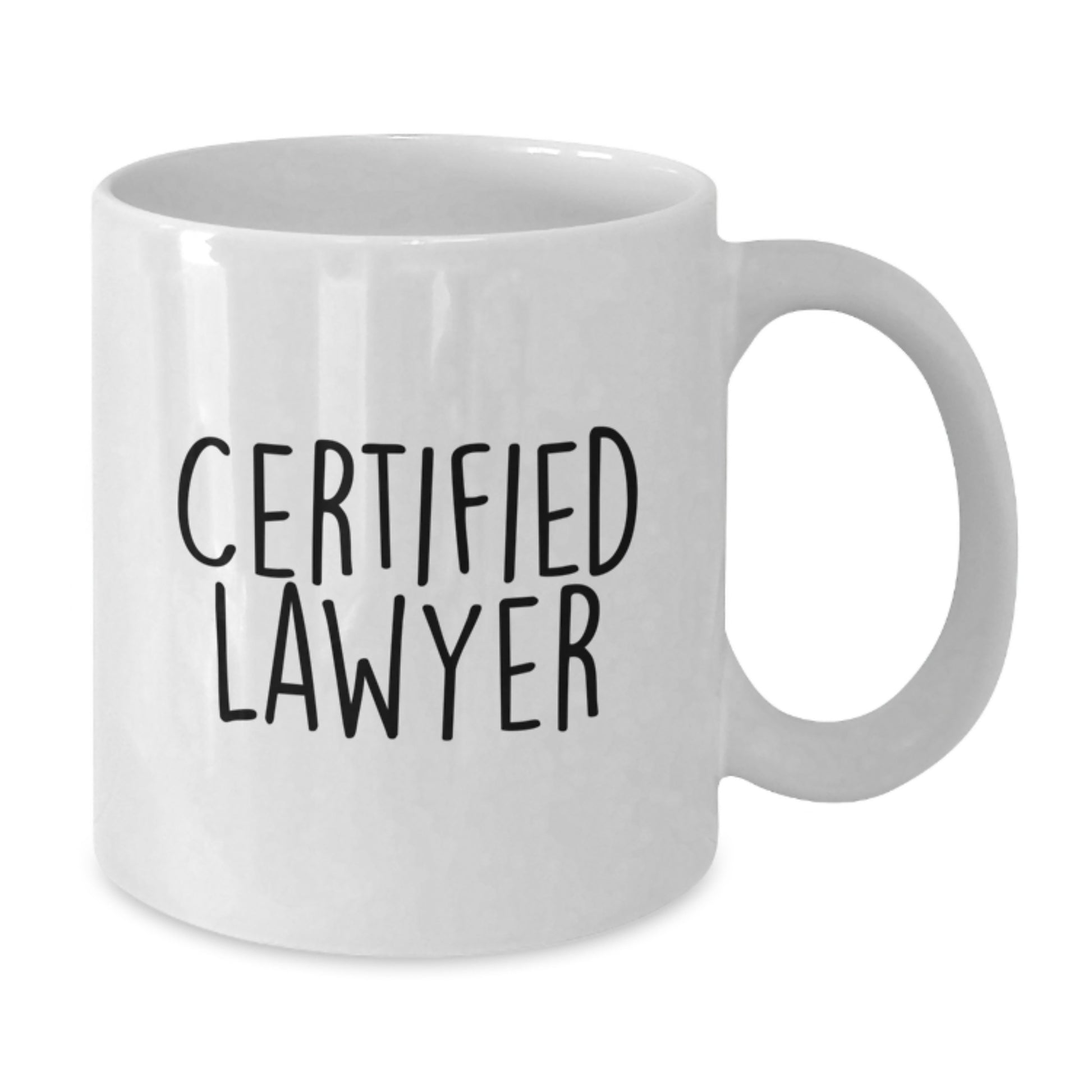 Funny Lawyer Gifts from Friends for Birthday - White Coffee Mug for Lawyers, Certified Lawyer Humor - Additional