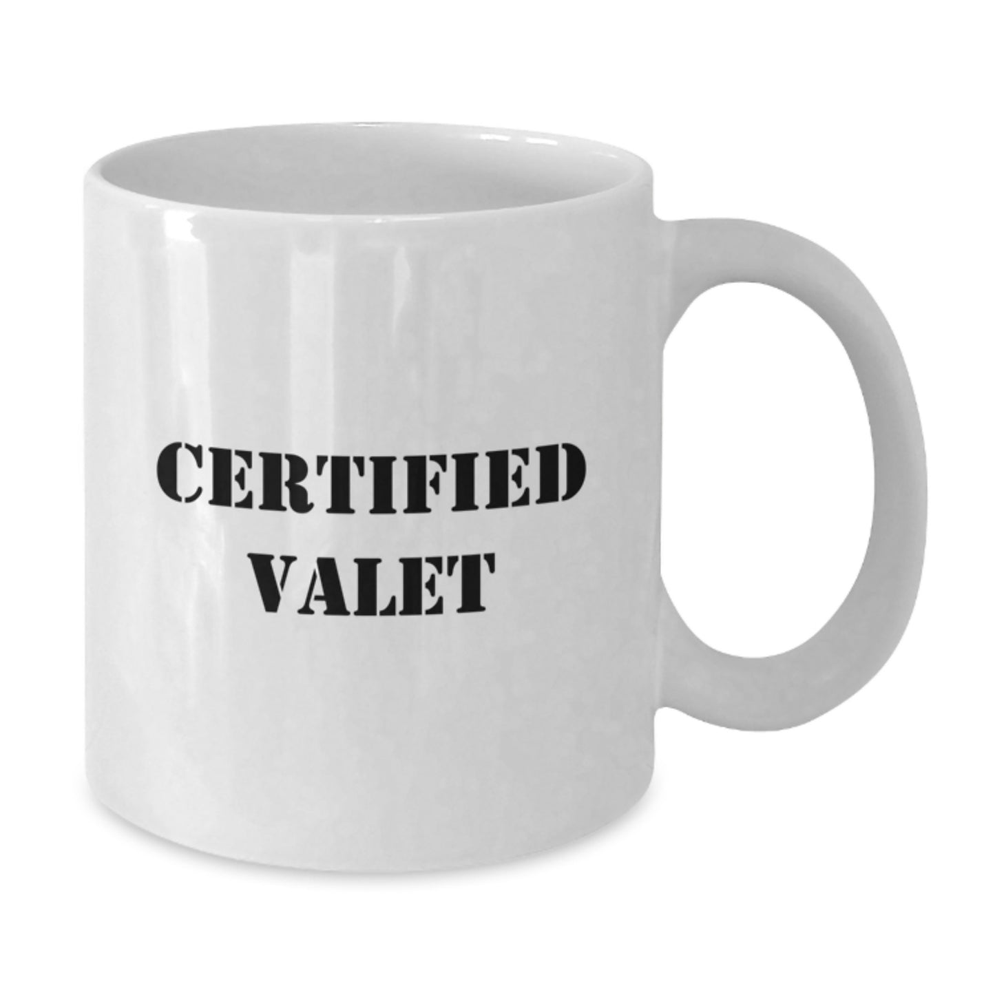 Certified Valet Christmas Unique Gifts from Friends and Family, Funny White Coffee Mug, 11oz or 15oz Ceramic, Microwave and Dishwasher Safe - Additional