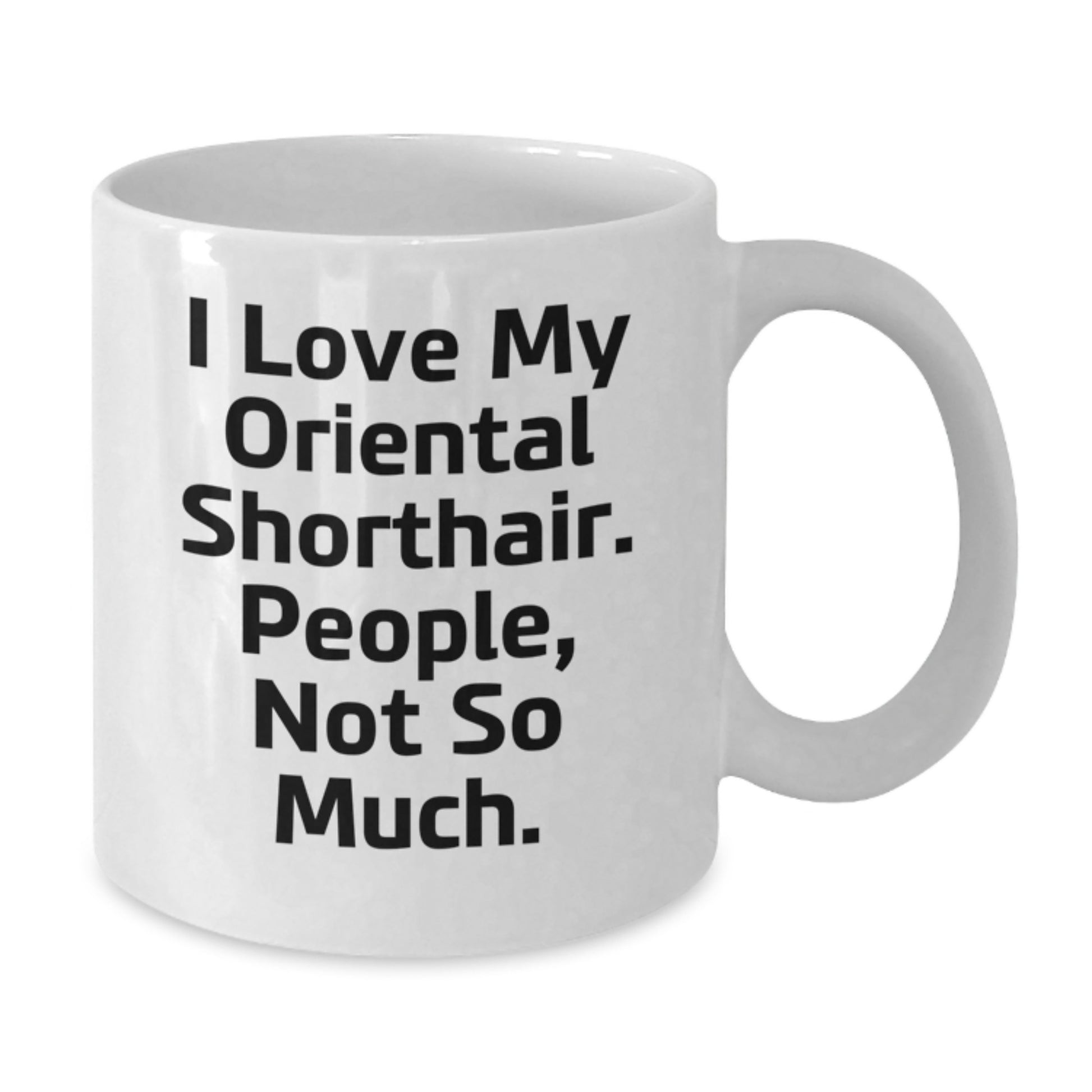 Oriental Shorthair Cat Lover Gifts from Friends and Family, Funny White Coffee Mug for Christmas Unique Presents - Additional