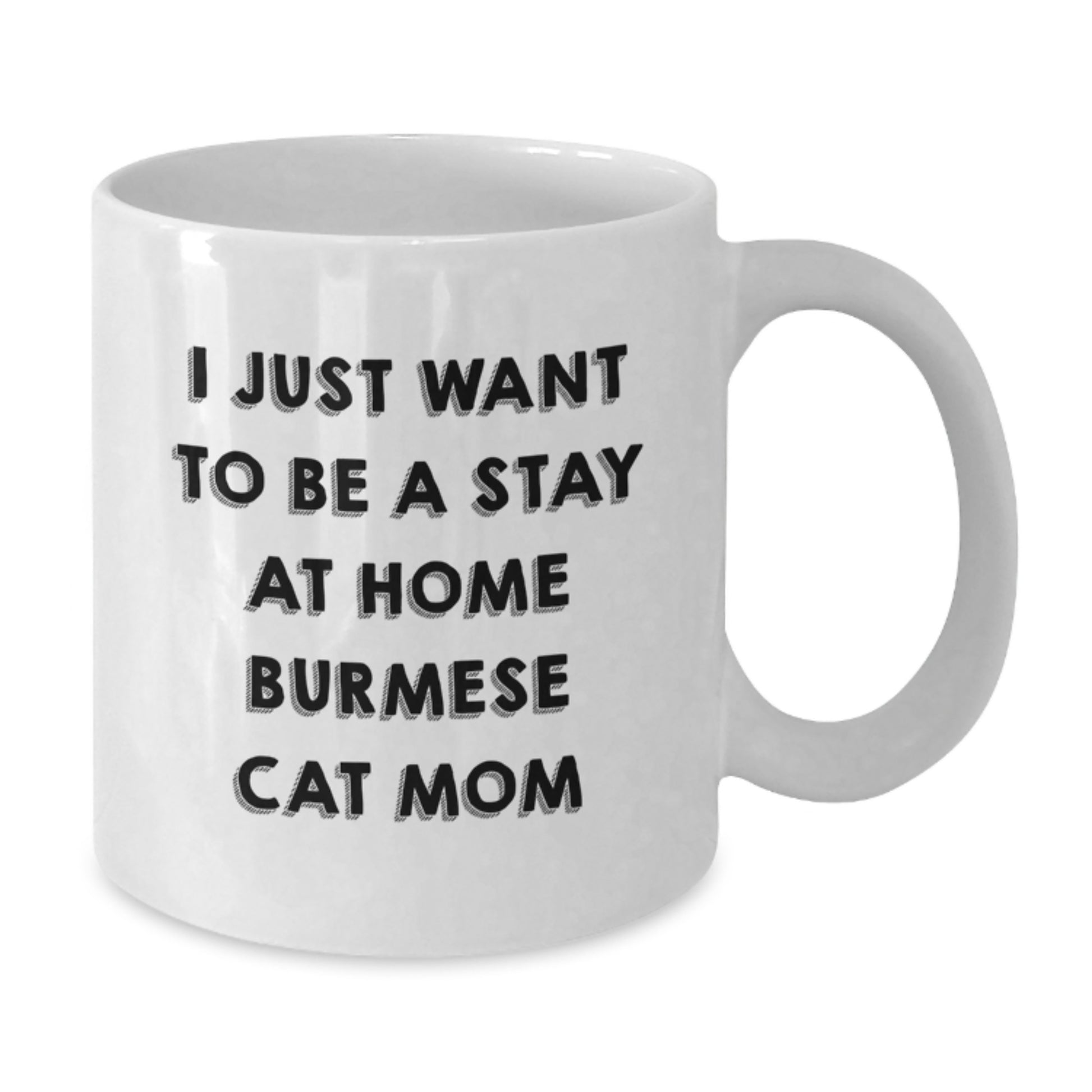 Funny Gifts from Friends for Burmese Cat Lovers, White Coffee Mug - Additional