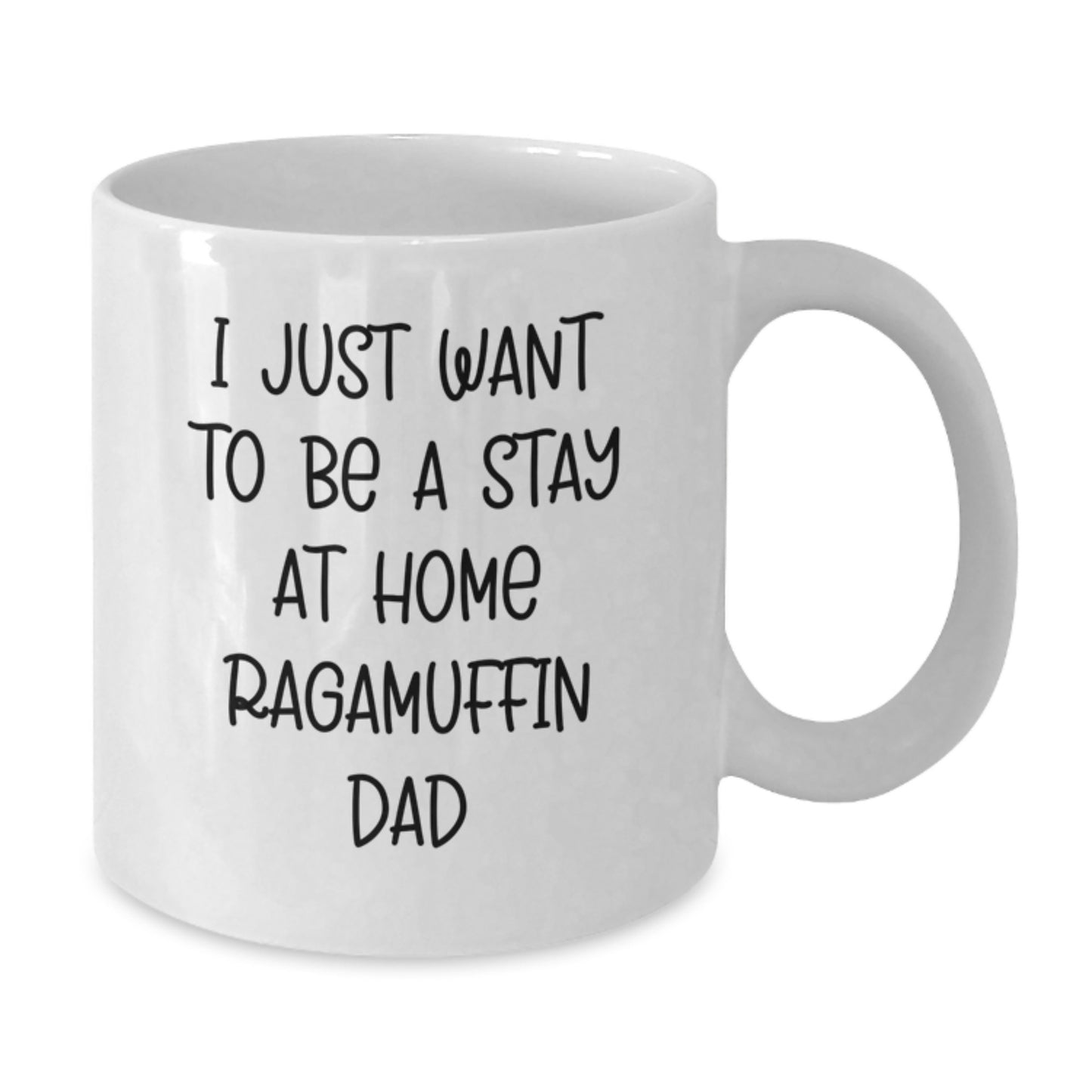 Ragamuffin Cat Gifts for Men Funny White Coffee Mug 'I Just Want To Be A Stay At Home Ragamuffin Dad' for Graduation Gifts from Family Friends - Additional