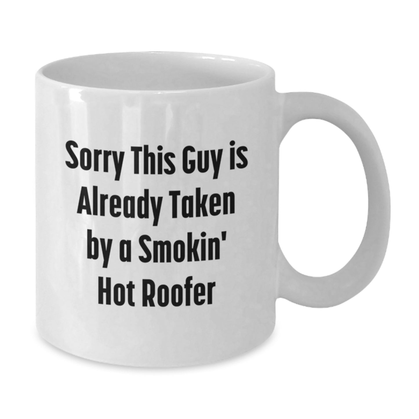 Funny Roofer Gifts from Friends, Gifts for Men Who Fix Roofs, White Coffee Mug with Smokin' Hot Roofer Quote - Additional