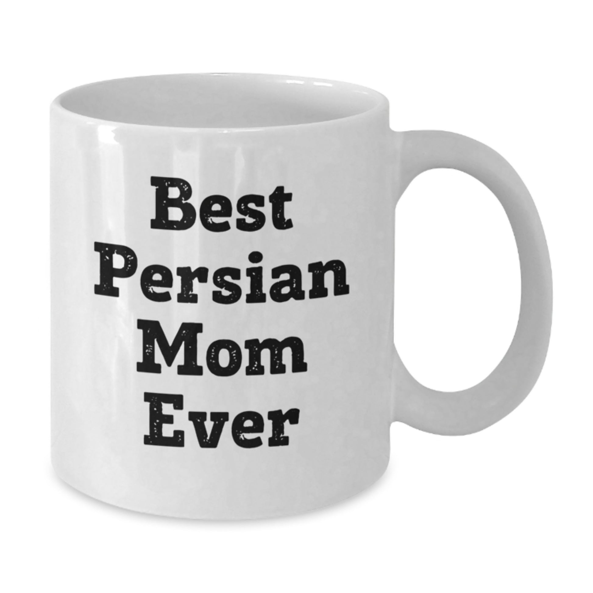 Funny Persian Cat Mom Gifts from Friends - White Coffee Mug for Birthday, 'Best Persian Mom Ever' Quote - Additional