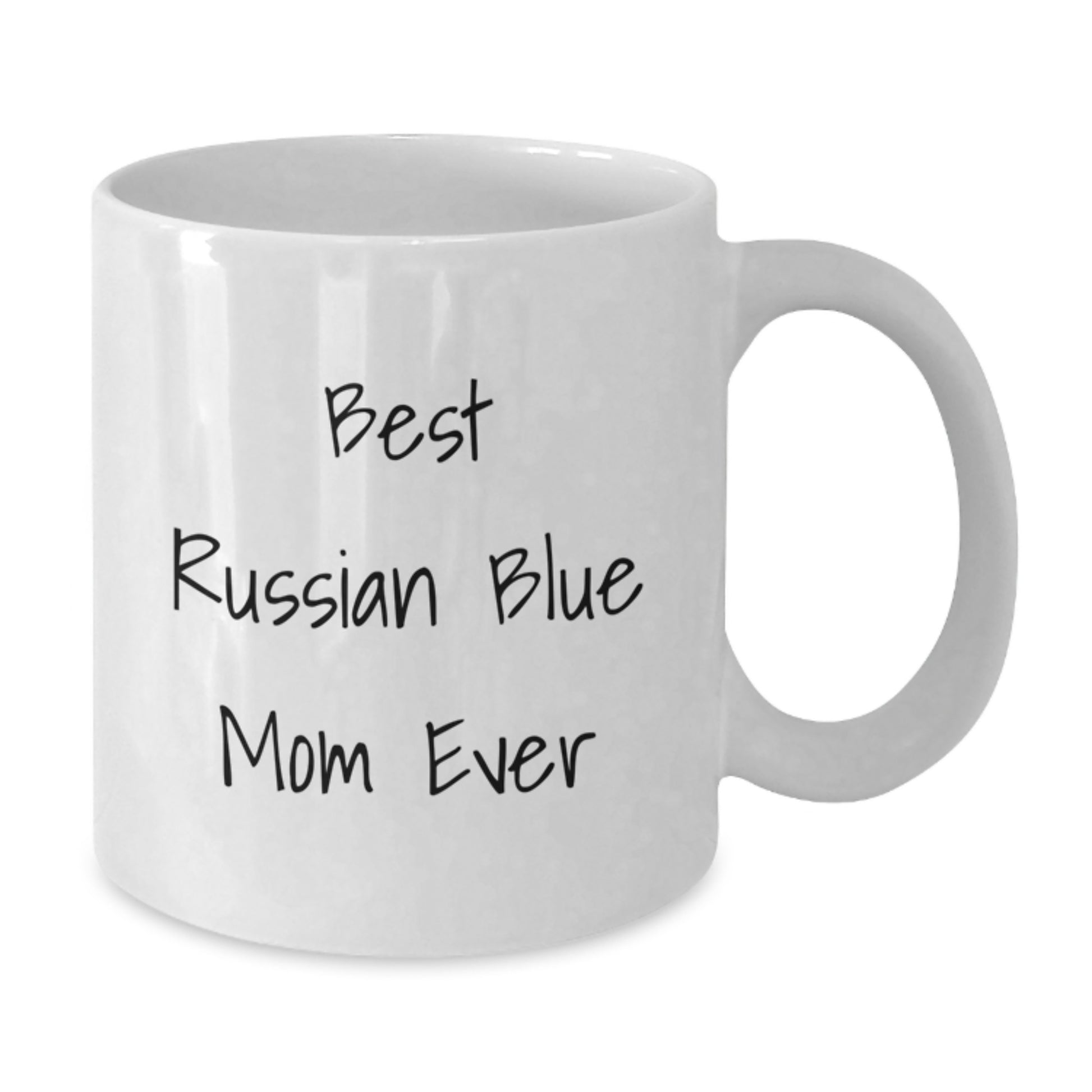 Funny Russian Blue Cat Mom Gifts for Graduation, White Coffee Mug with 11oz or 15oz Capacity, Made from Ceramic, Microwave and Dishwasher Safe, Gifts from Men to Family - Additional