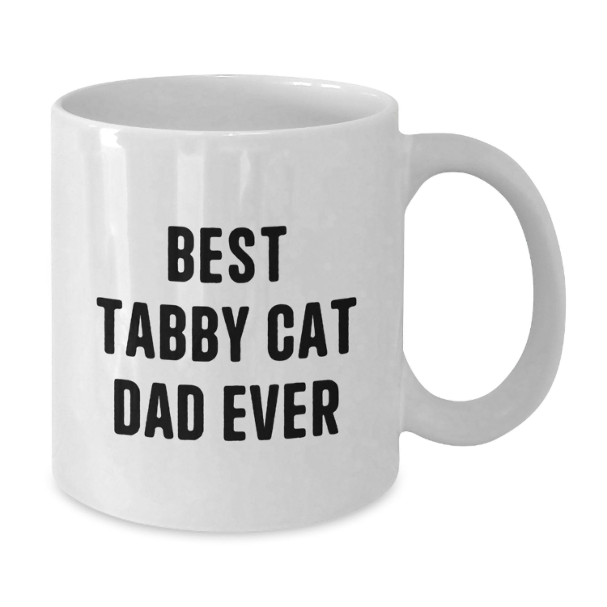 Tabby Cat Dad Gifts - Funny White Coffee Mug for Tabby Cat Lovers, Birthday Unique Gifts from Friends, Coworkers, or Family - Additional