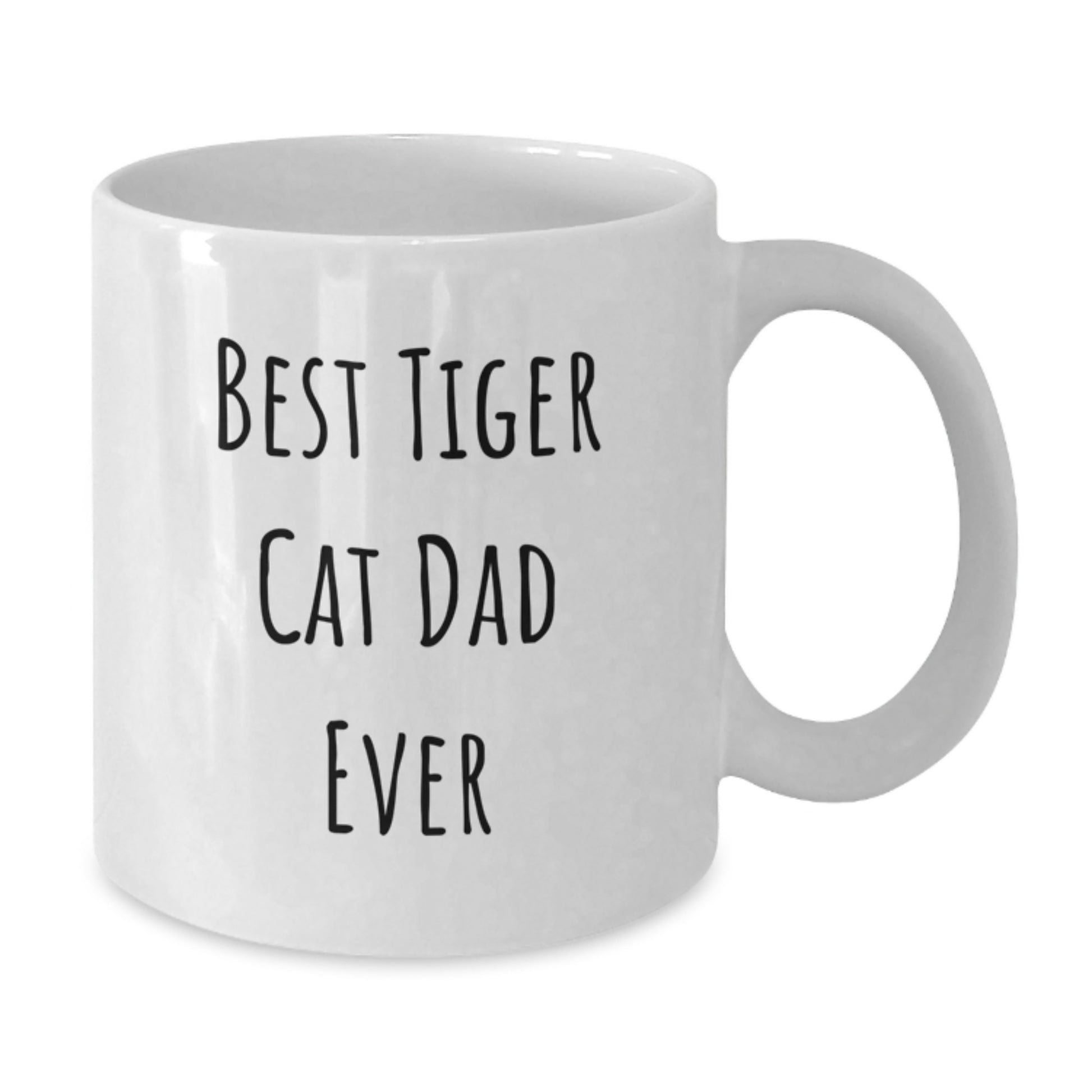 Funny Tiger Cat Dad Gifts from Men to Friends and Family, Best Tiger Cat White Coffee Mug for Birthday - Additional