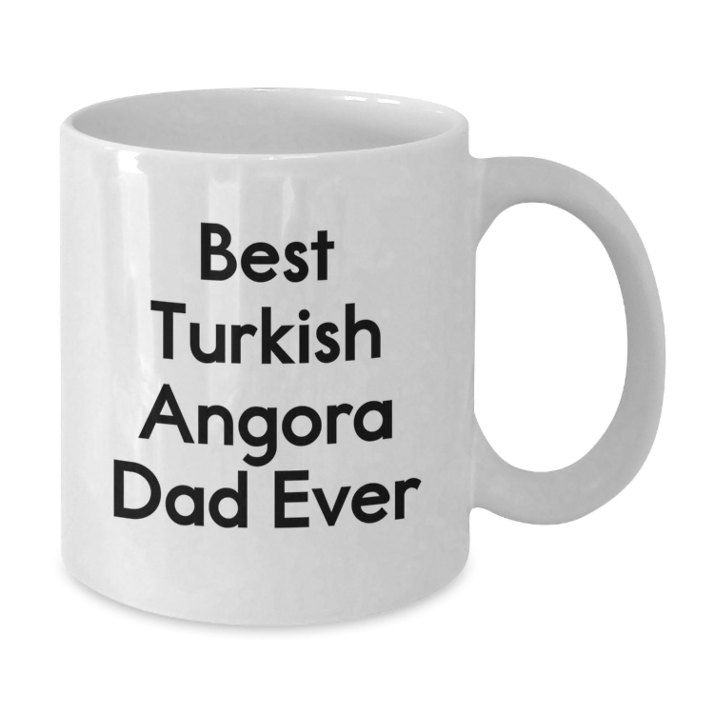 Turkish Angora Cat Lovers Funny White Coffee Mug Gifts from Men to Best Dad Ever, Turkish Angora Cat Gifts for Birthday - Additional