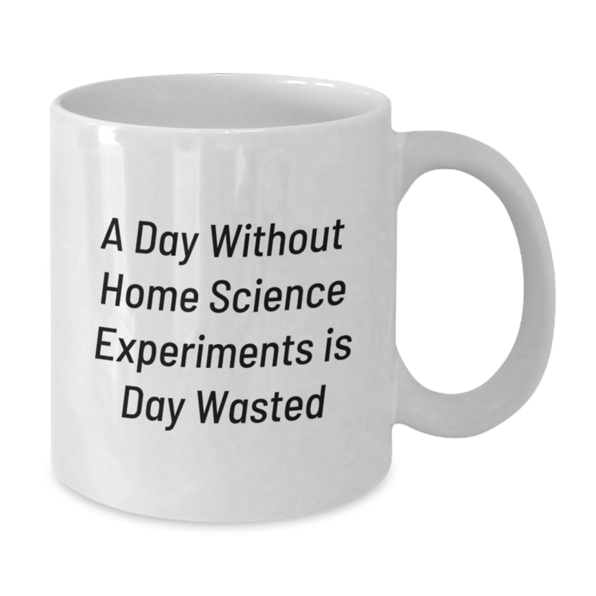 Funny Home Science Experiments Gifts for Men, Women, Friends and Family - 'A Day Without Home Science Experiments Is Day Wasted' Funny White Coffee Mug - Additional