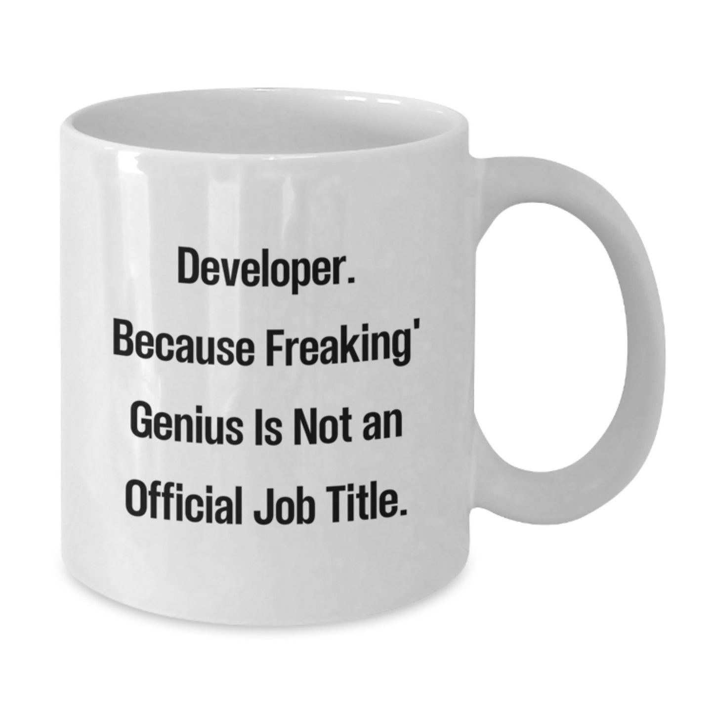 Funny Developer Quote Gifts from Friends for Birthday Unique White Coffee Mug, Developer Mug, White Coffee Mug Gifts for Men, Birthdays, Programmer, Coder, IT, Tech, Geek - Additional