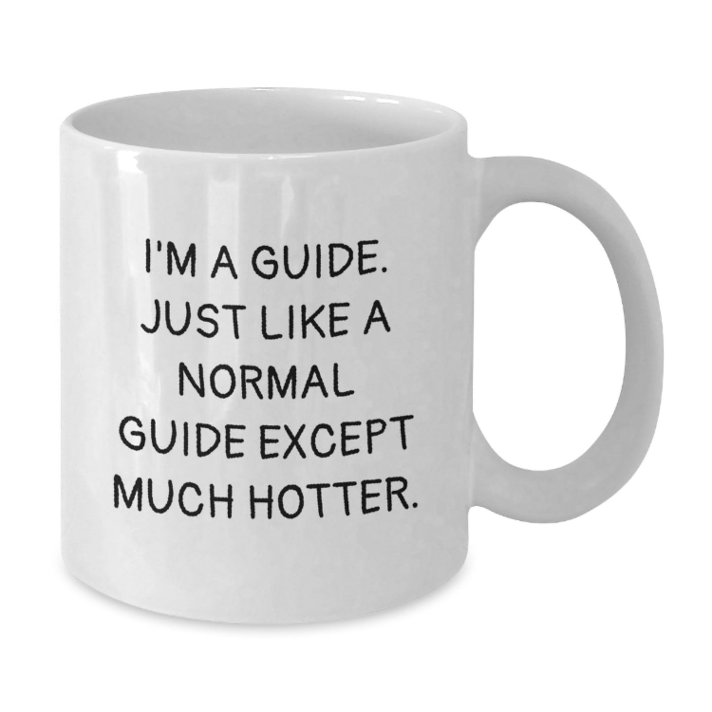 Funny Guide Quote White Coffee Mugs Gifts from Men to Guide Fathers on Father's Day - I'm A Guide. Just Like A Normal Guide Except Much Hotter. - Additional