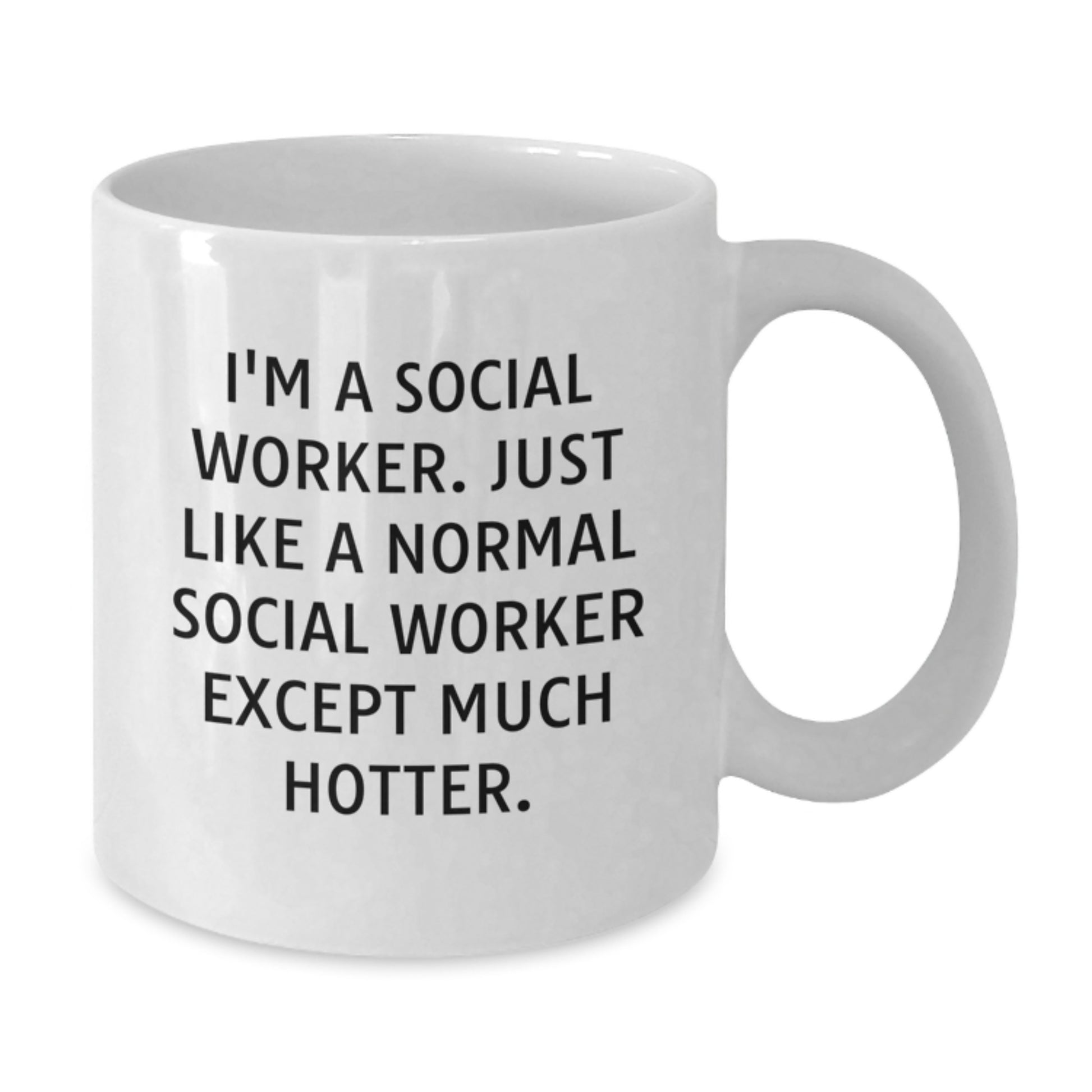 Funny Christmas Unique Gifts for a Social Worker, White Coffee Mug with 'I'm A Social Worker' Quote, Perfect for Coworkers, Friends, or Family - Additional