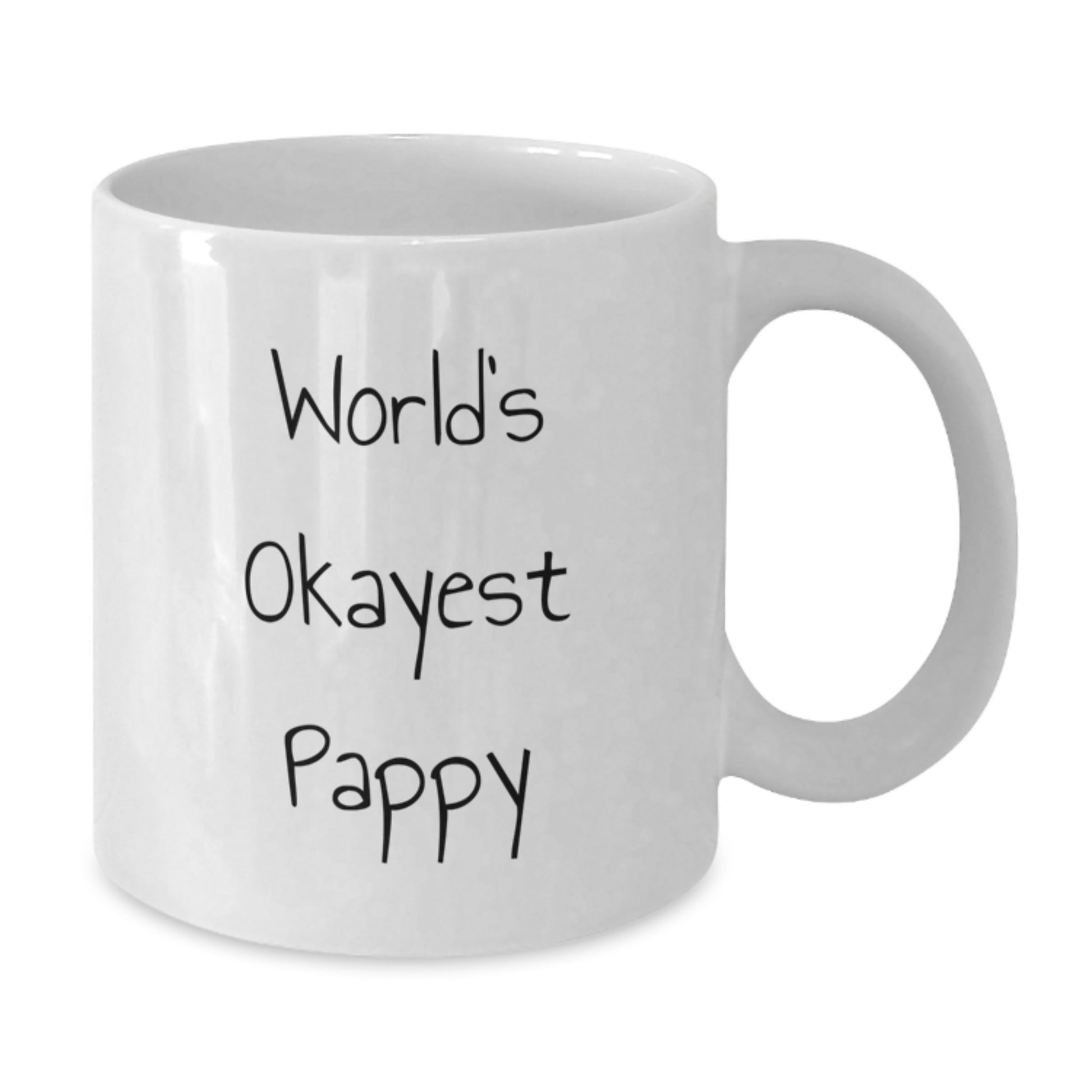 Pappy Keepsake White Coffee Mug for Him Birthday Gift – World's Okayest - Additional