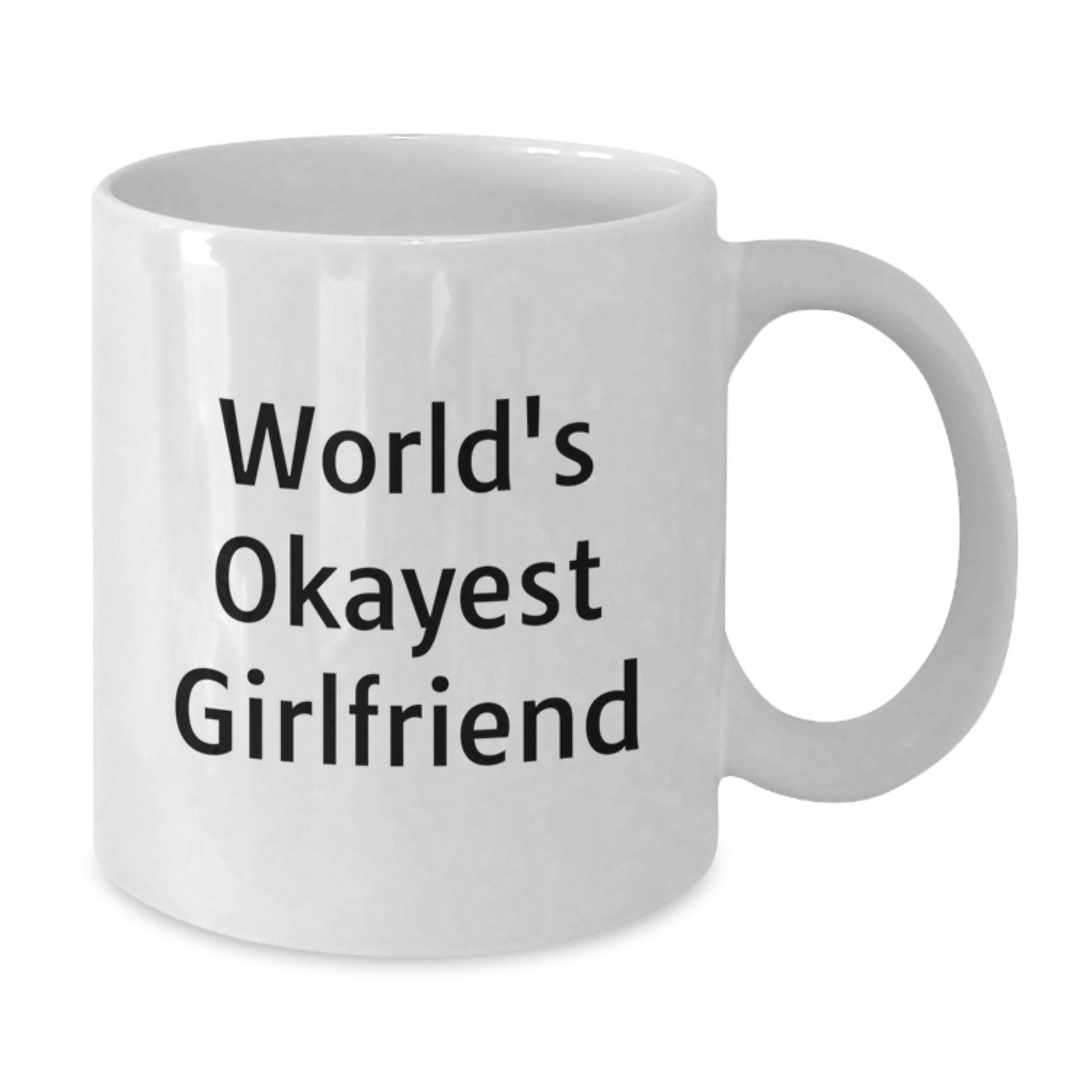 Funny Gifts for Sweetheart from Men - World's Okayest Sweetheart White Coffee Mug, 15oz Christmas Unique Gift for Her - Additional