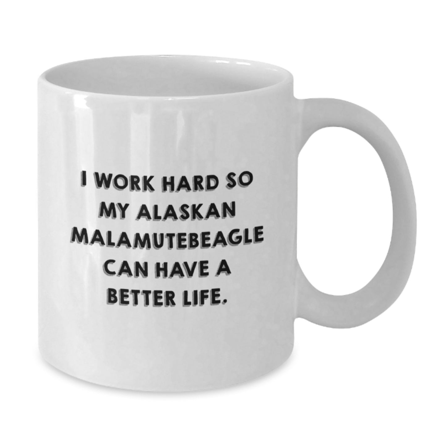 Funny Alaskan Malamute Dog Lover Gifts from Men to Friends for Birthday Unique White Coffee Mugs - Additional
