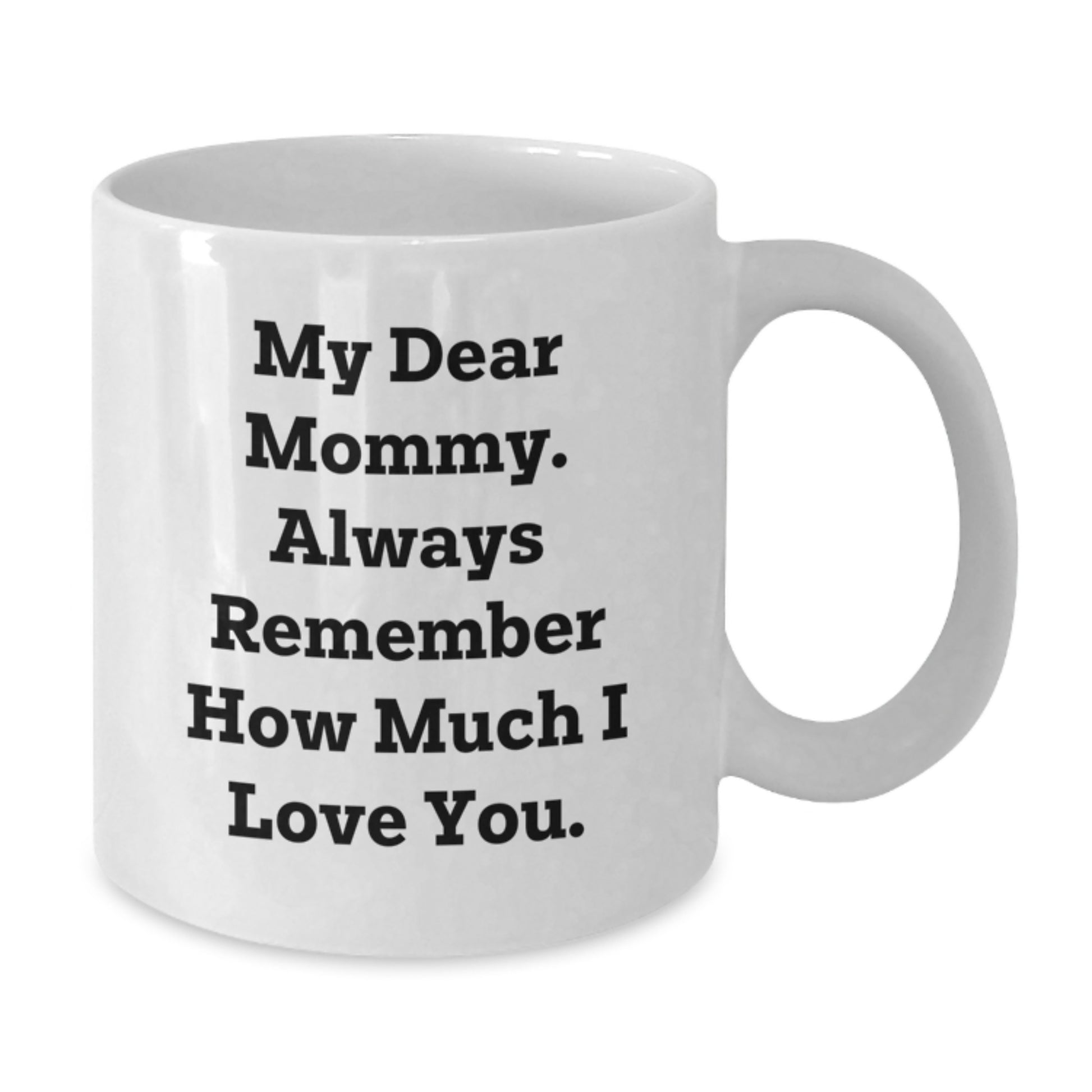 Funny Mommy Gifts from Men Unique Birthday Unique Gifts for Mommy, White Coffee Mug, Always Remember How Much I Love You. - Additional