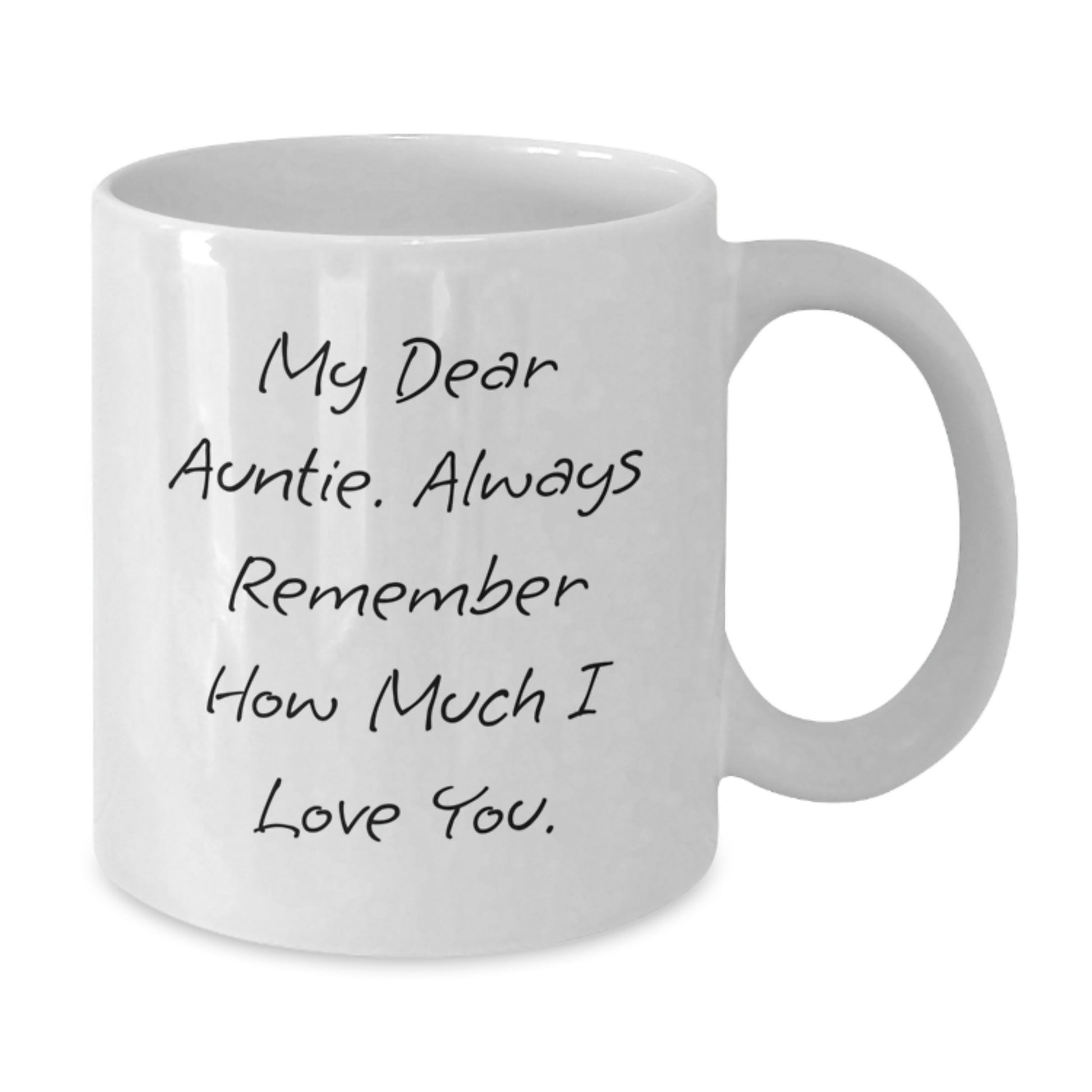 Funny Love Note from Niece Gifts for Auntie, Valentine's Unique Mug for Coffee, White Ceramic 15oz or 11oz Capacity - Additional