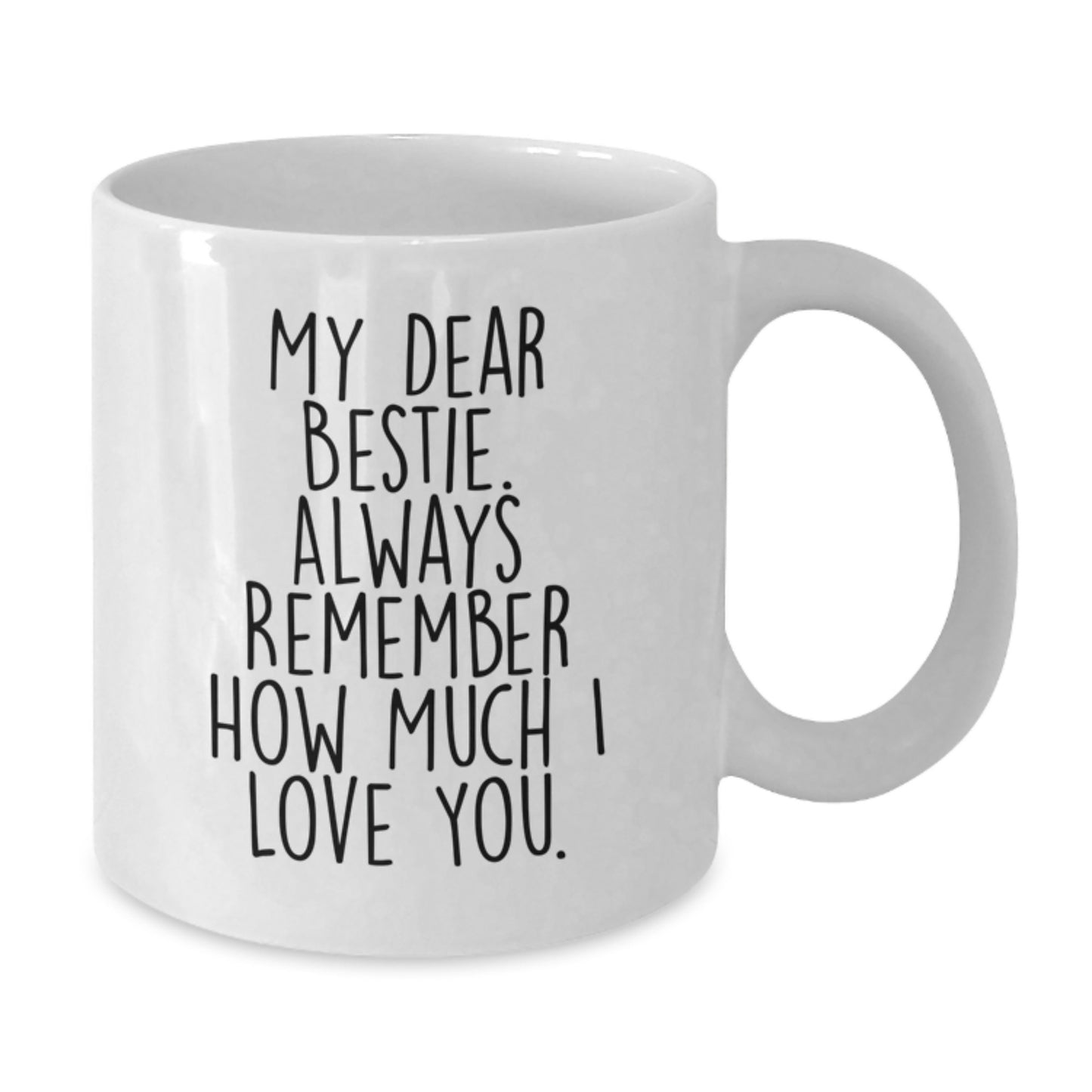 Funny Bestie Gifts, White Coffee Mugs with Bestie Quote, Gifts from Men to Bestie Friends, Women to Bestie Family, Christmas Unique Presents - Additional