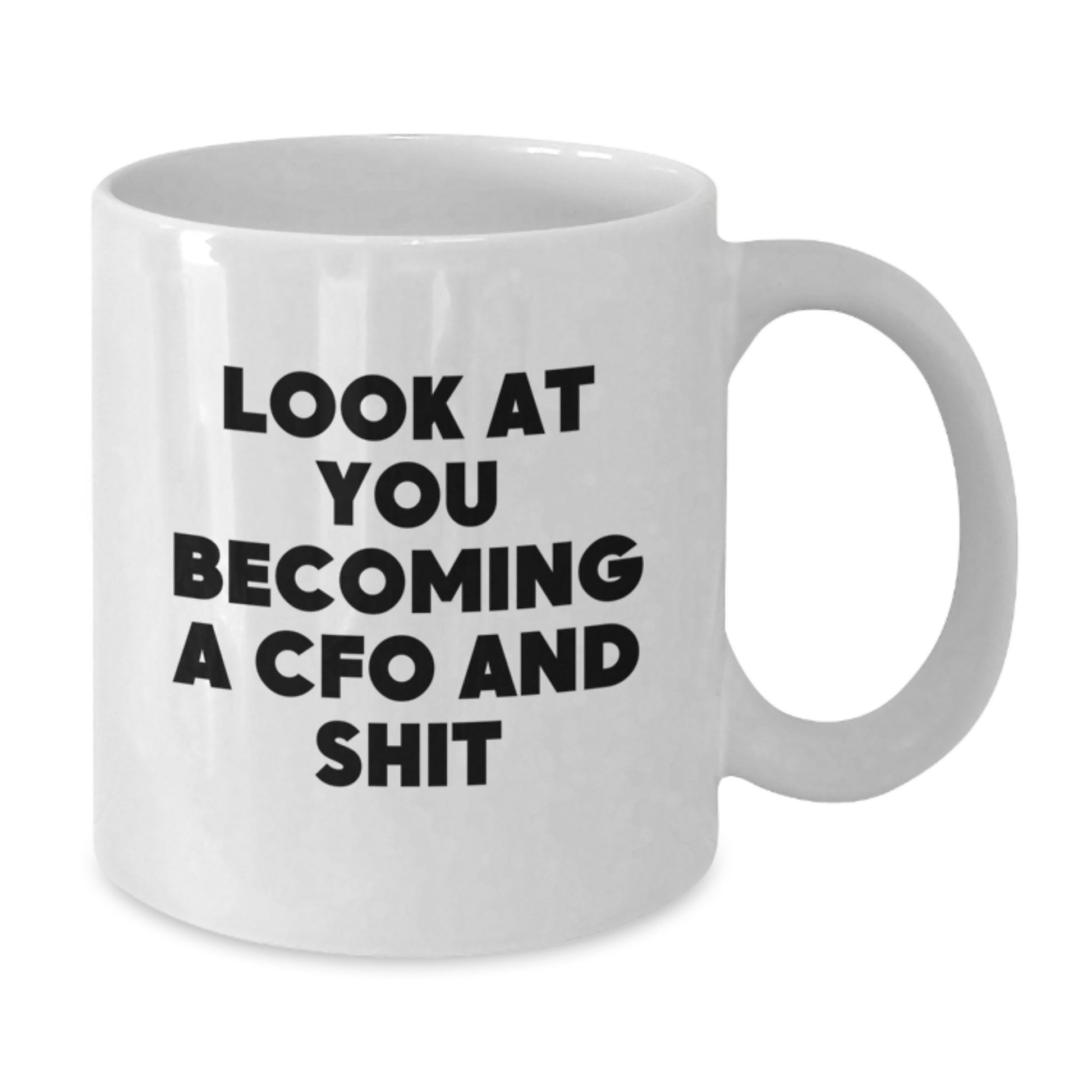 Funny CFO Gifts White Coffee Mug Look At You Becoming A Cfo And Shit for Graduation Unique Gifts from Friends - Additional