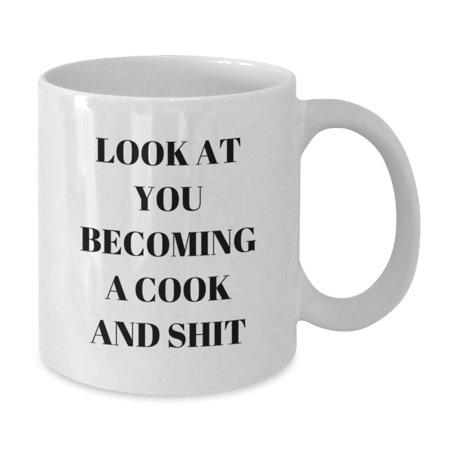 Funny Graduation Unique Gifts for Cooks, Gifts from Friends to Men, White Coffee Mug with Humorous Quote - Additional