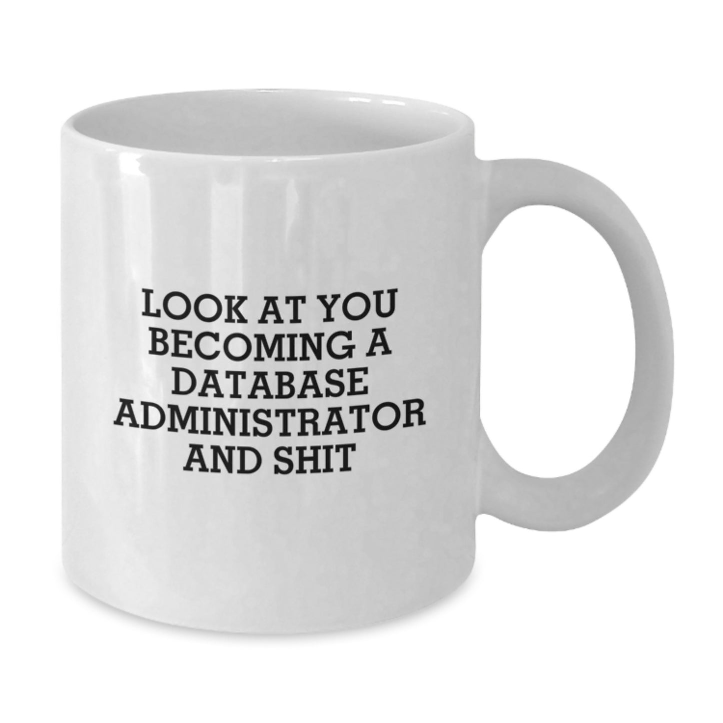Funny Quote White Coffee Mug, Gifts for Database Administrator, Unique Graduation Gifts from Friends, Coworkers, Family - Additional