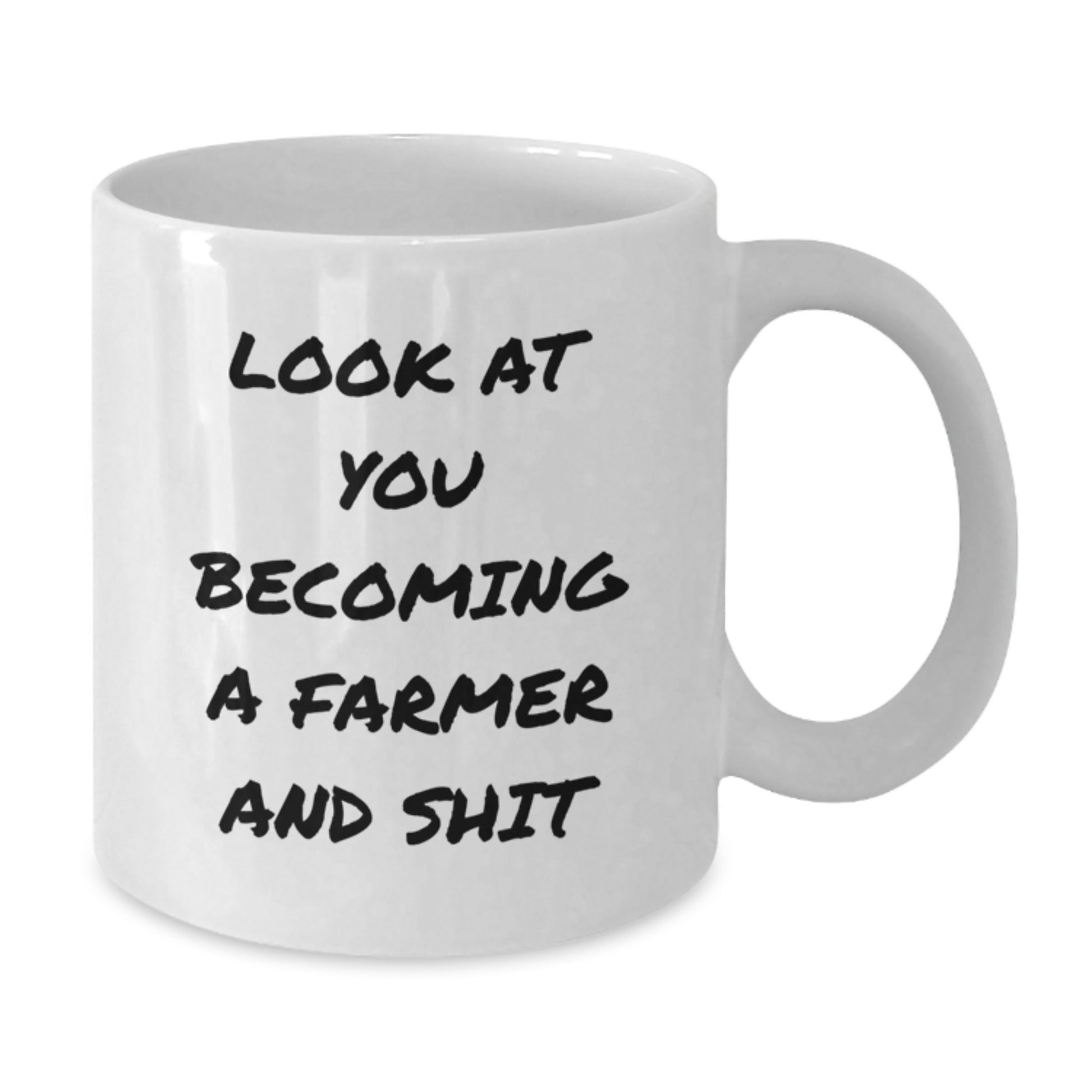 Funny Farmer White Coffee Mug Gifts for Men from Friends on Birthday - Additional