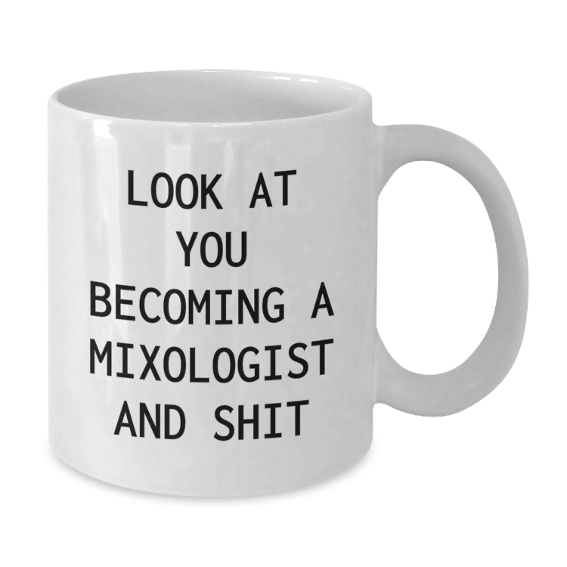 Become a Mixologist and Shit Funny Coffee Mugs for Mixologist Friends - Gifts from Men to Women on Mother's Day - White Coffee Mug 11oz or 15oz - Additional