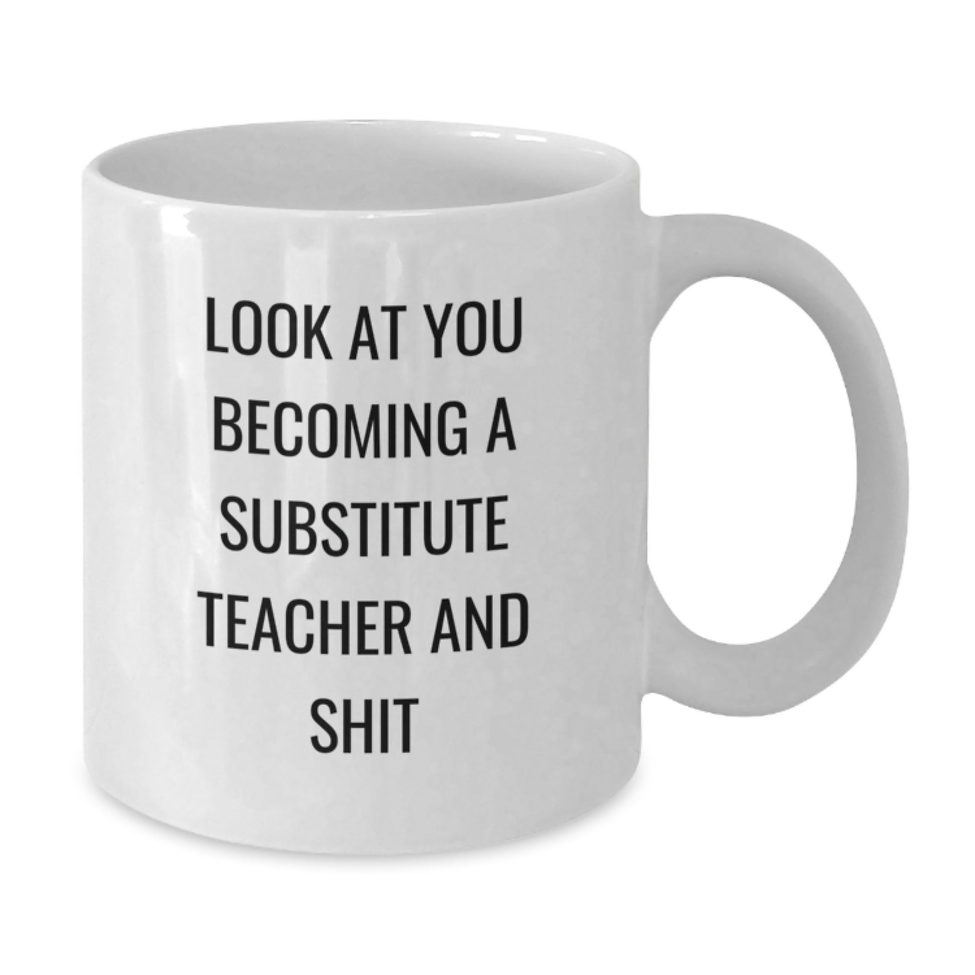 Funny Substitute Teacher White Coffee Mug Gifts from Friends for Graduation Unique Inspirational - Additional