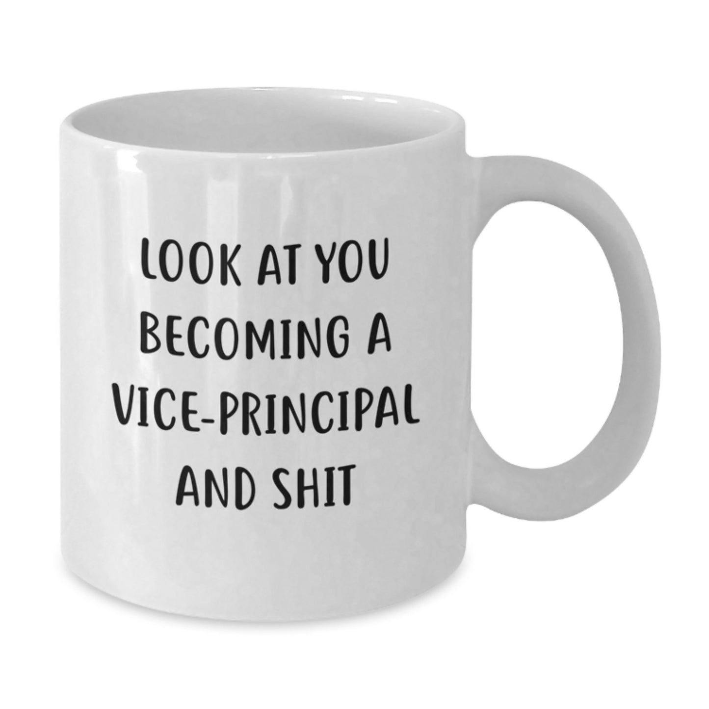 Funny Vice-principal Valentine's Gifts from Friends to Vice-principal, White Coffee Mugs with Look At You Becoming A Vice-principal And Shit Quote for Vice-principal Men - Additional