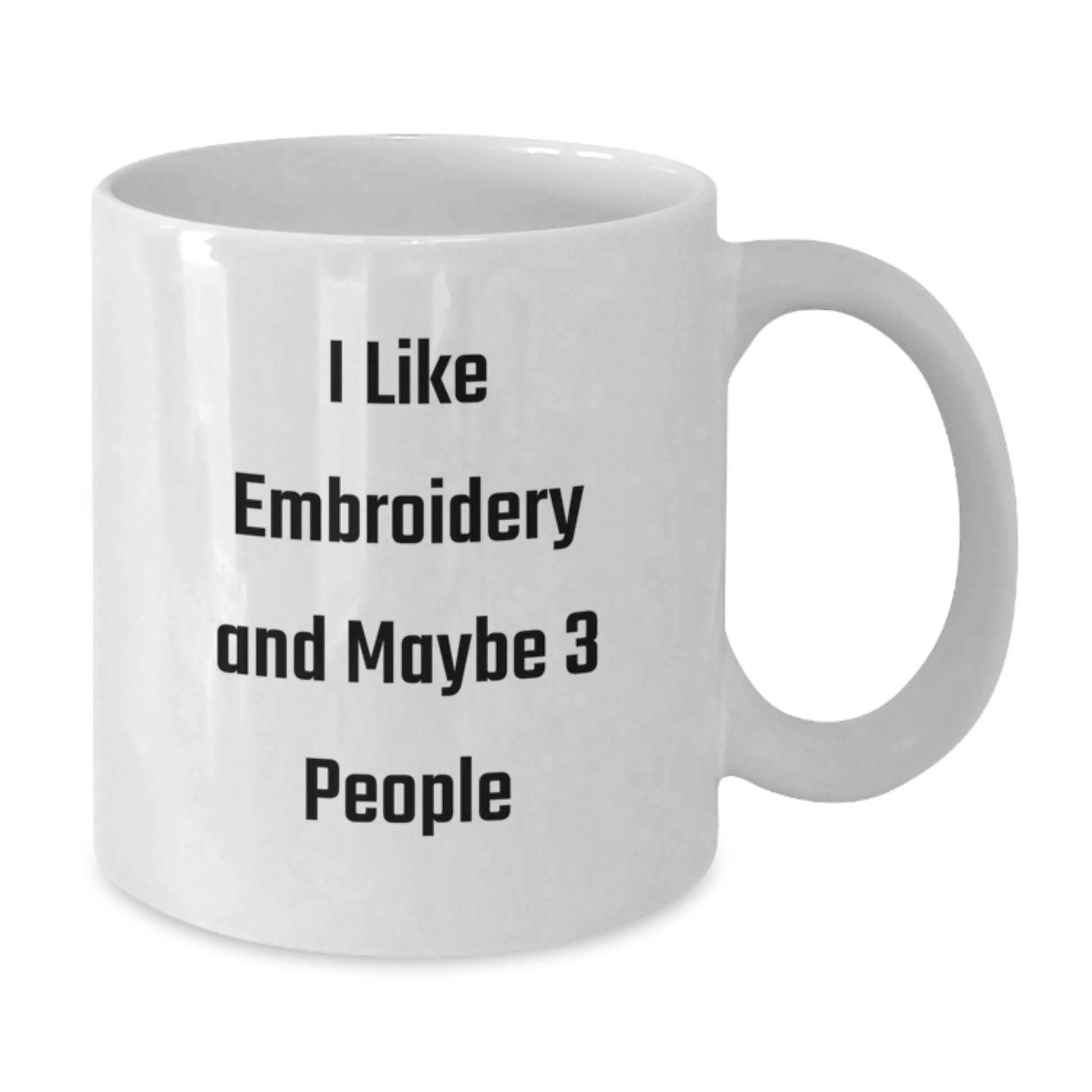 Funny Embroidery Gifts for Her, White Coffee Mug for Embroidery Lovers, Mother's Day Unique Gifts from Men to Women - Additional