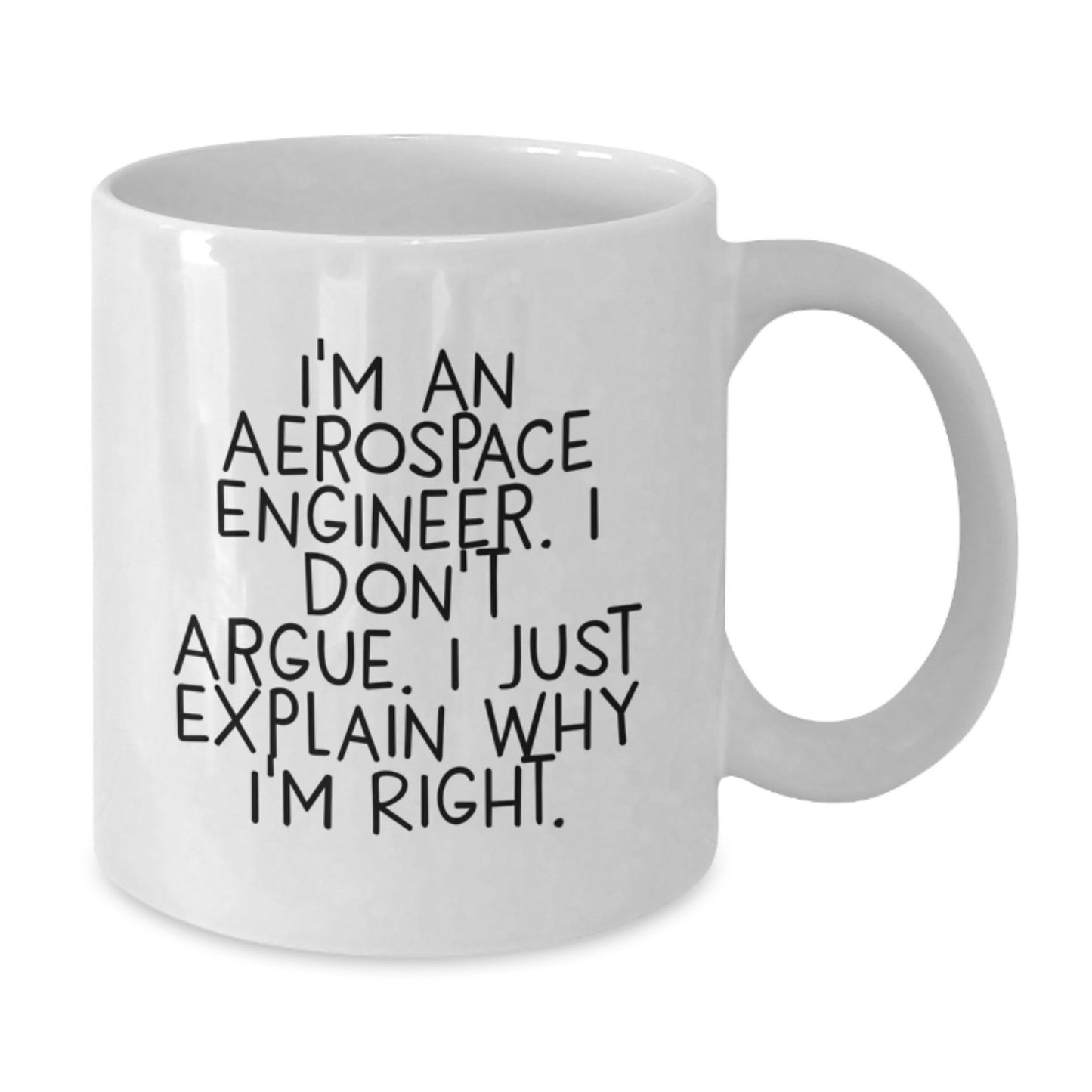 Birthday Gift for Her Aerospace Engineer White Coffee Mug Present - Additional