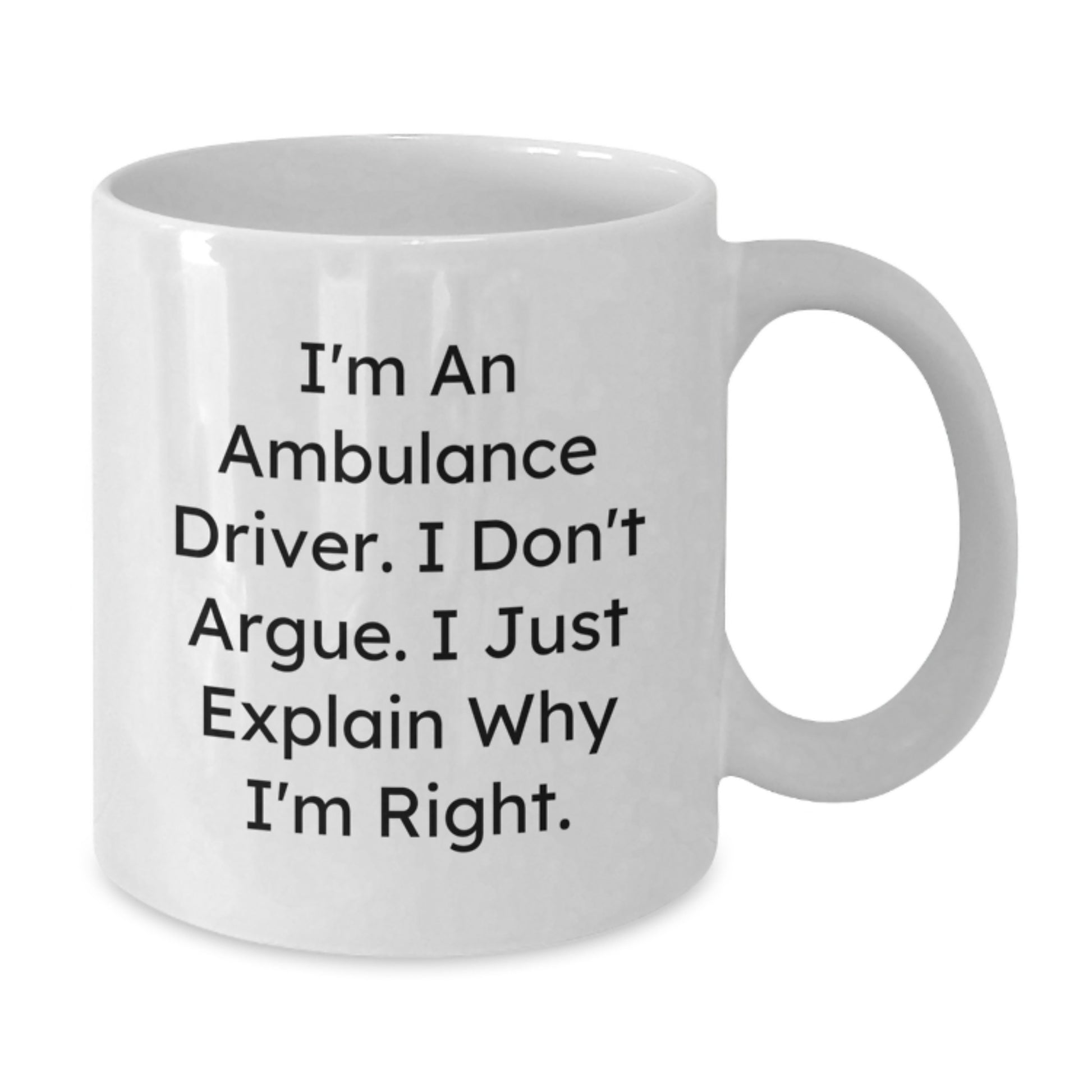 Ambulance Driver Gifts for Men, Funny Graduation Unique Gifts from Friends, Ambulance Driver White Coffee Mug - Additional
