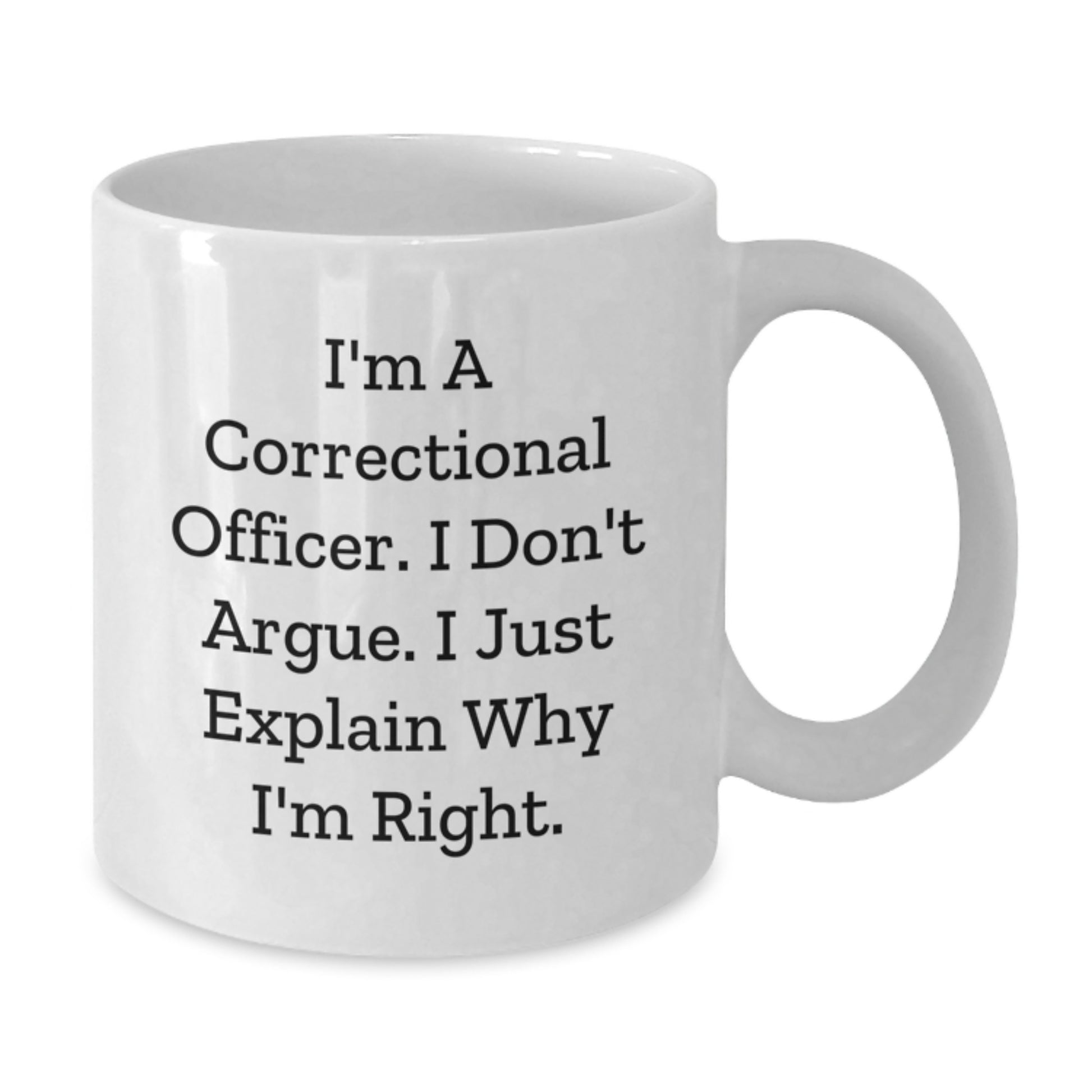 Funny Correctional Officer Gifts from Family, Correctional Officer White Coffee Mug for Men, Graduation Unique Gifts - Additional