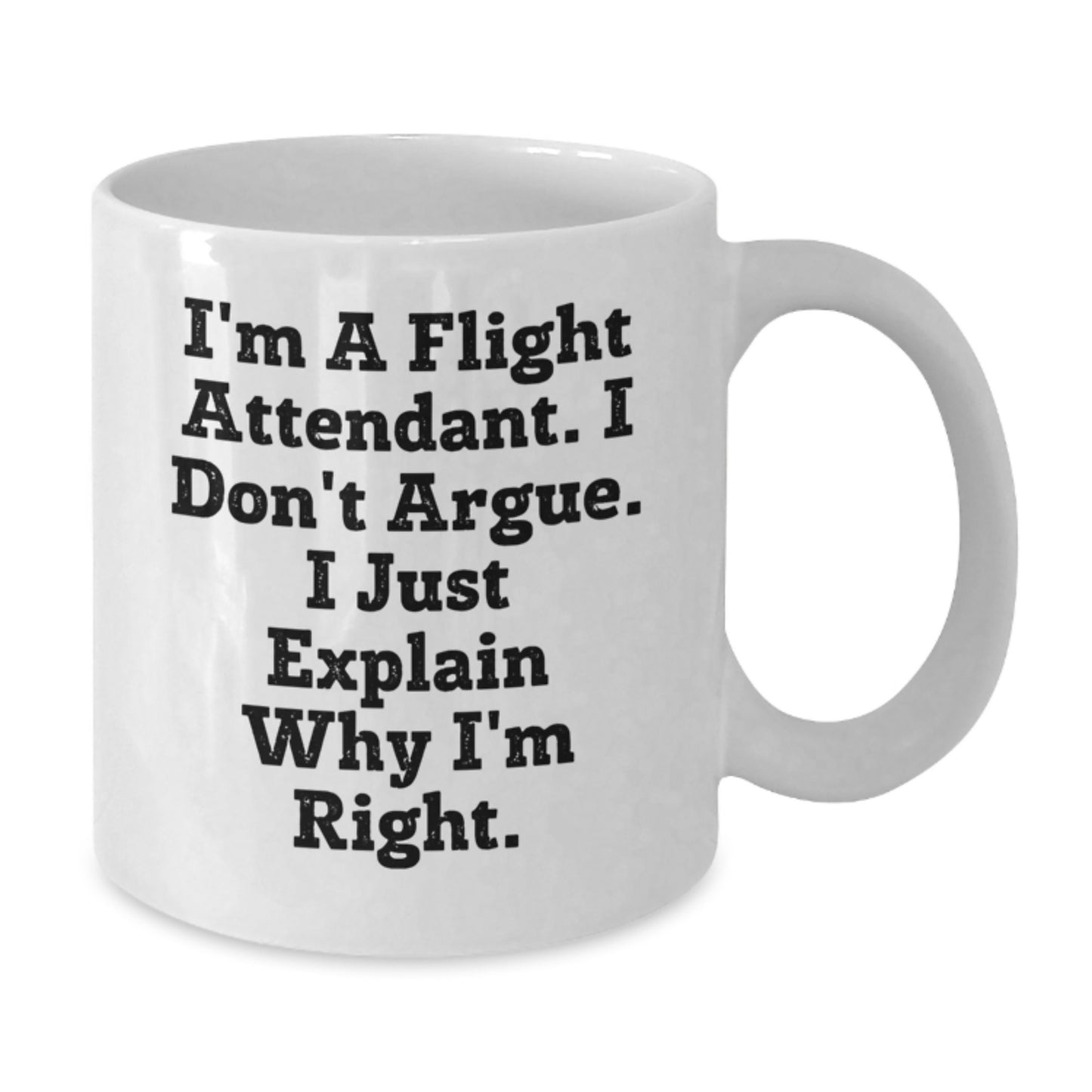 Funny Flight Attendant Gifts from Men to Women Friends Family - White Coffee Mug - Additional