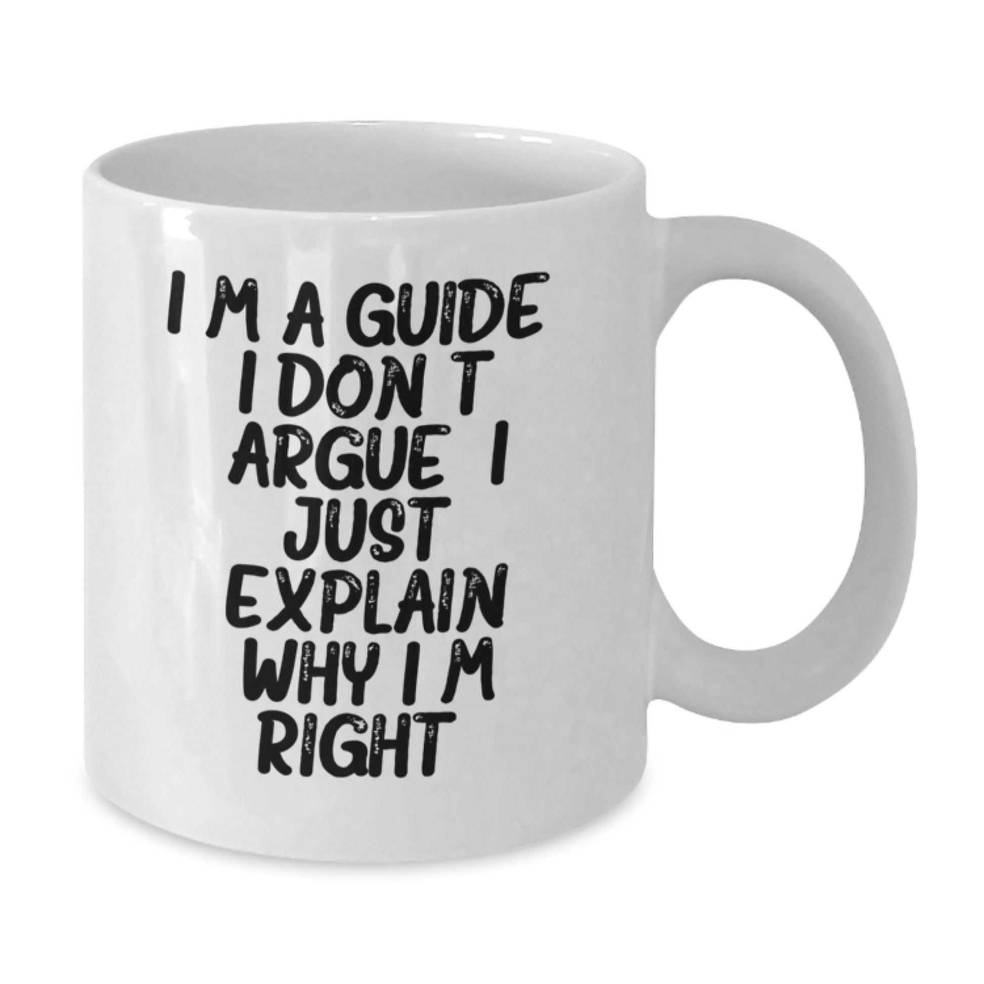 Funny Guide Gifts for Men Women Friends Family - I'm a Guide White Ceramic Coffee Mug - Christmas Unique Presents from Men to Guide Lovers - Additional