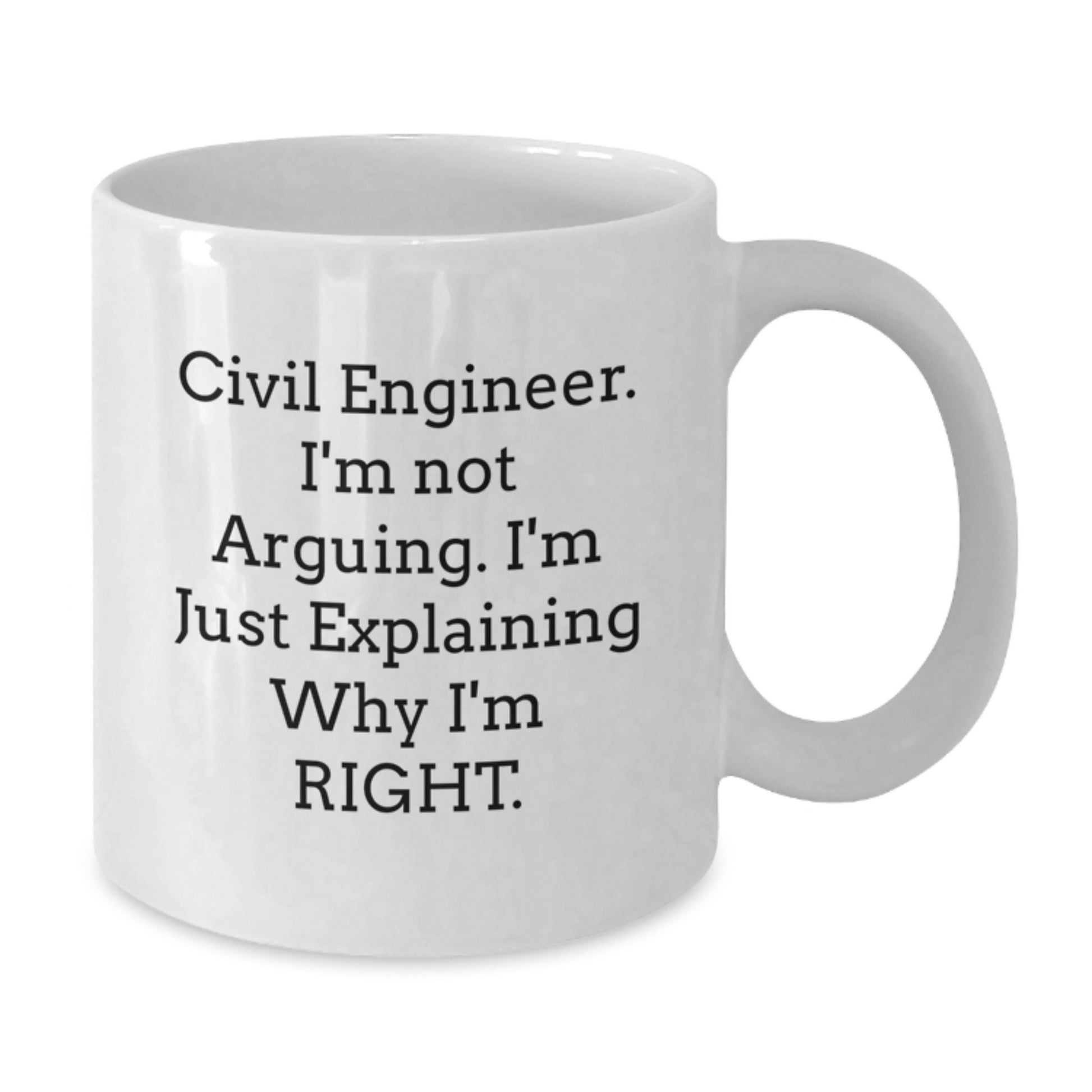 Civil Engineer Gifts from Friends, Unique Christmas Unique Gifts for Civil Engineers, Funny White Coffee Mug - Additional