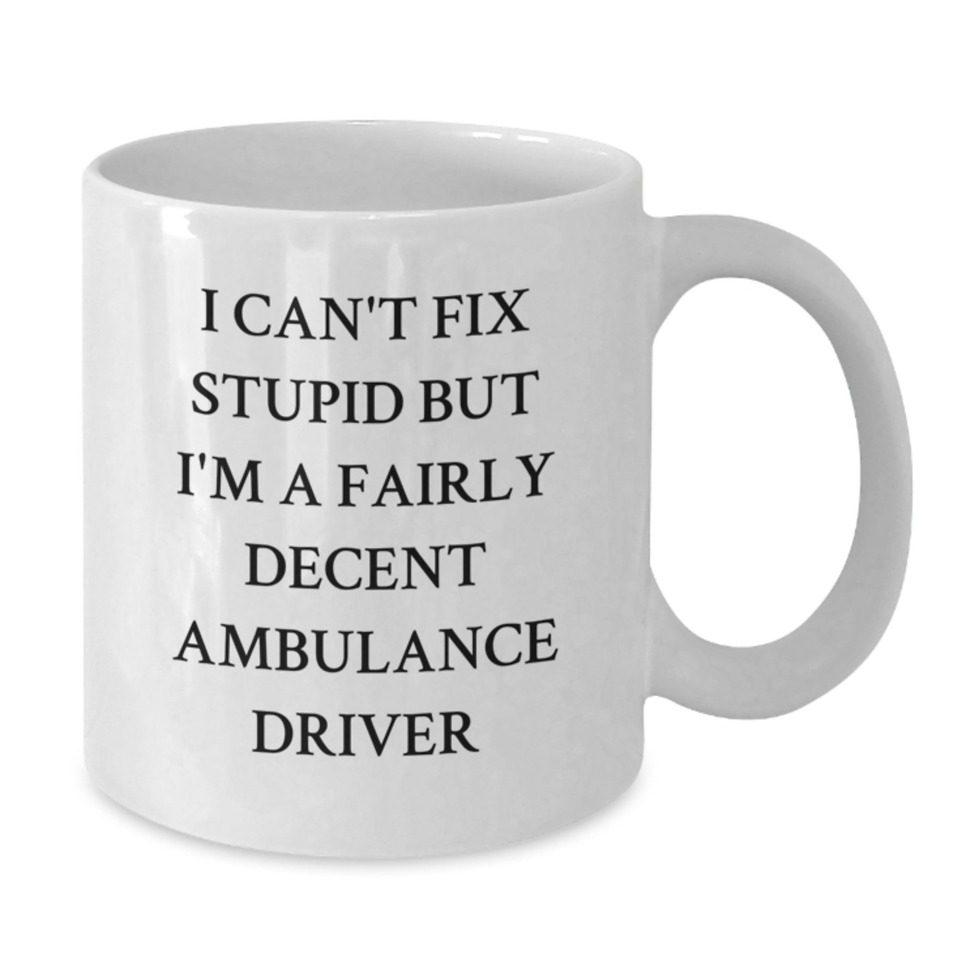 Funny Ambulance Driver Gifts for Men, Ambulance Driver White Coffee Mug, Christmas Unique Gift Idea from Friends for Ambulance Driver - Additional