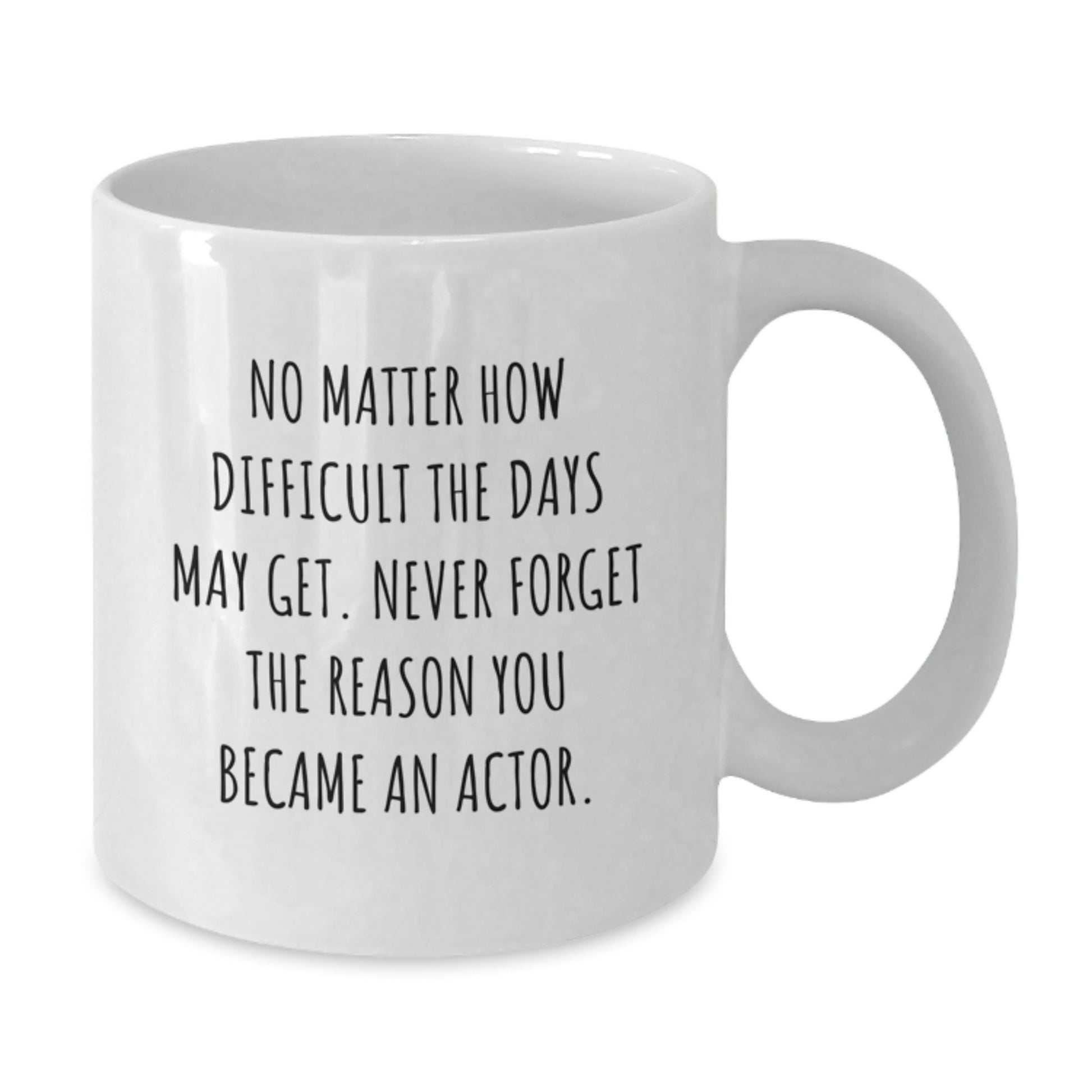Inspirational Actor Quotes for Actor Friends - Gifts for Men, White Coffee Mug, Unique Graduation Gifts from Family to Actor - Additional